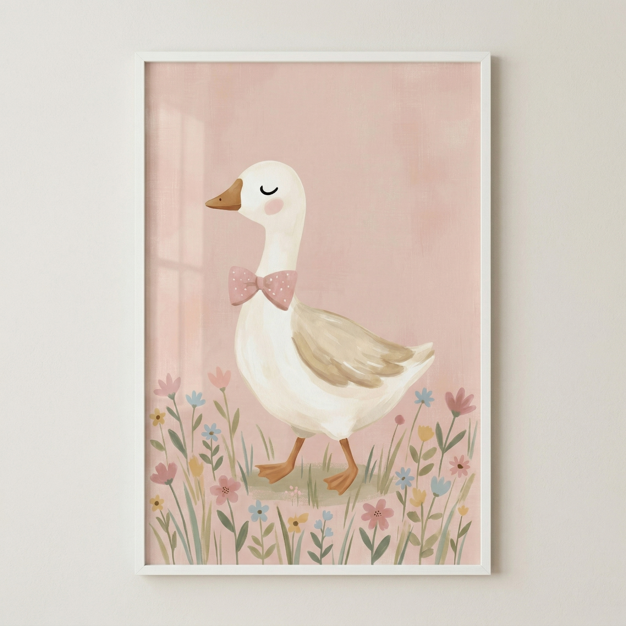 Walking Farm Goose Wall Art - Dapper Meadow Duck