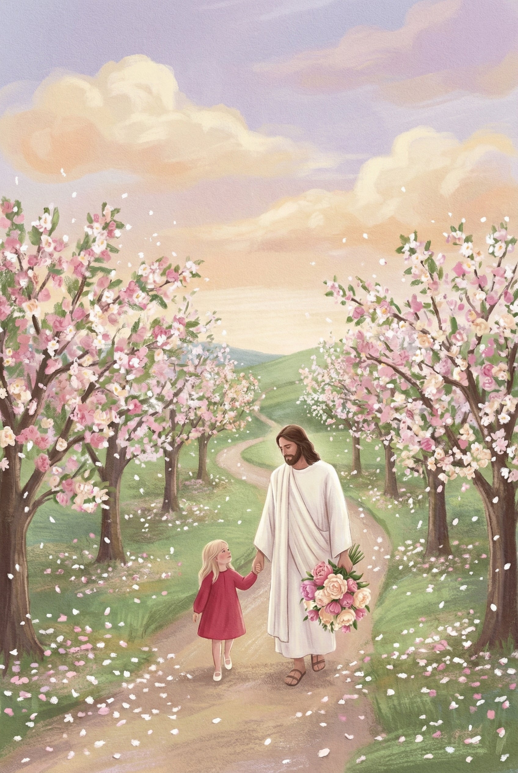 Jesus Wall Art For Nursery - Walking With Jesus