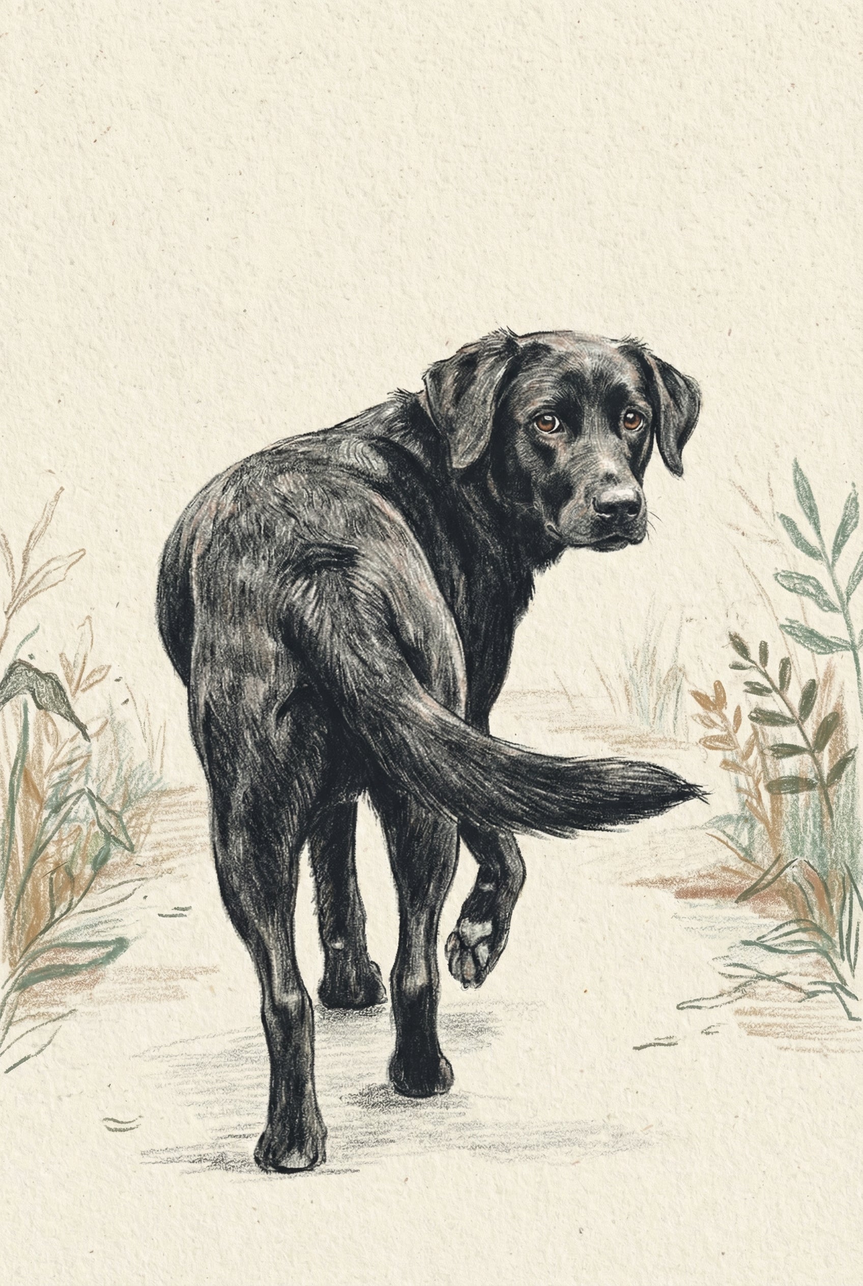Walking Trail Black Labrador Wall Art - The Loyal Glance