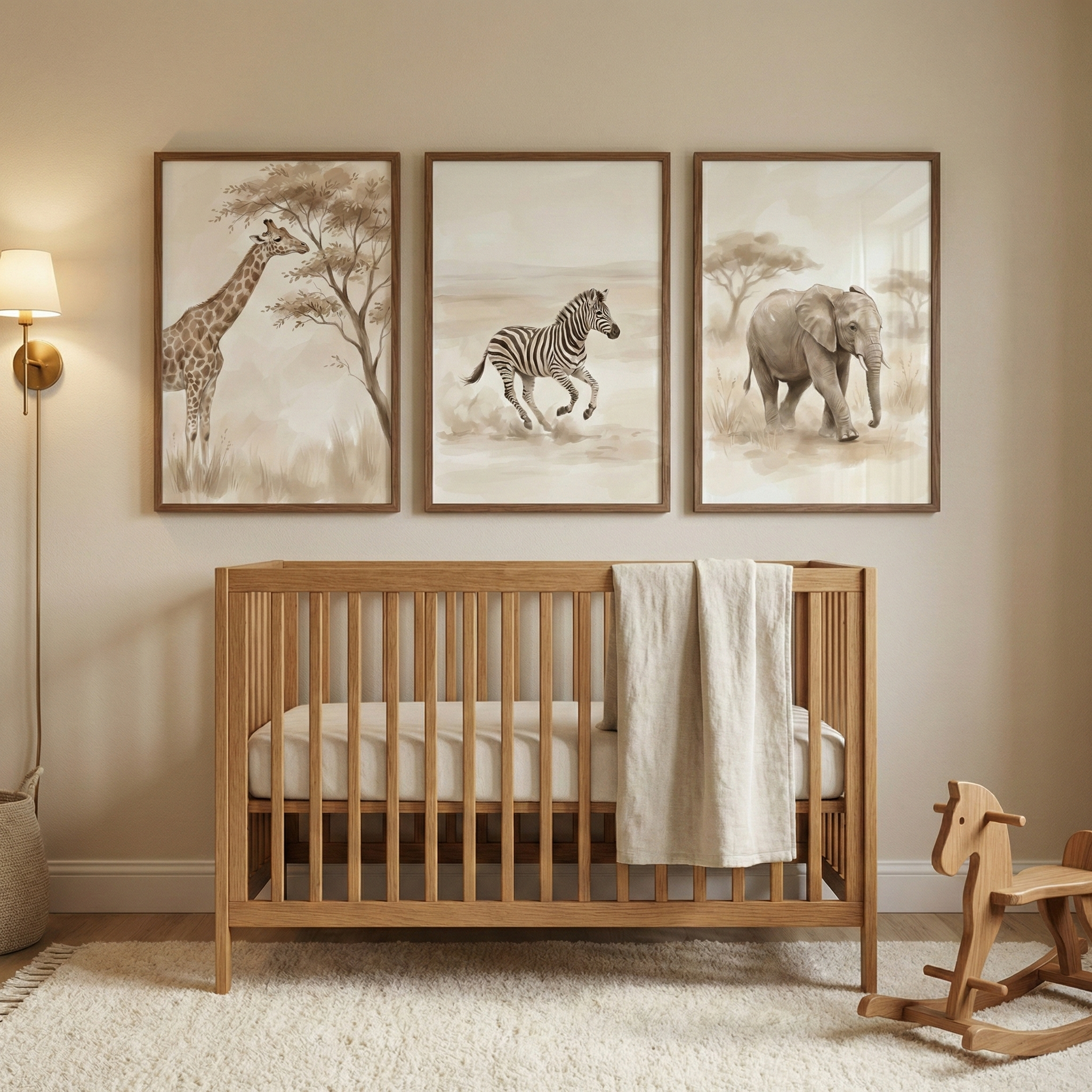 Safari Print Set of 3 - Wild Savannah Trio