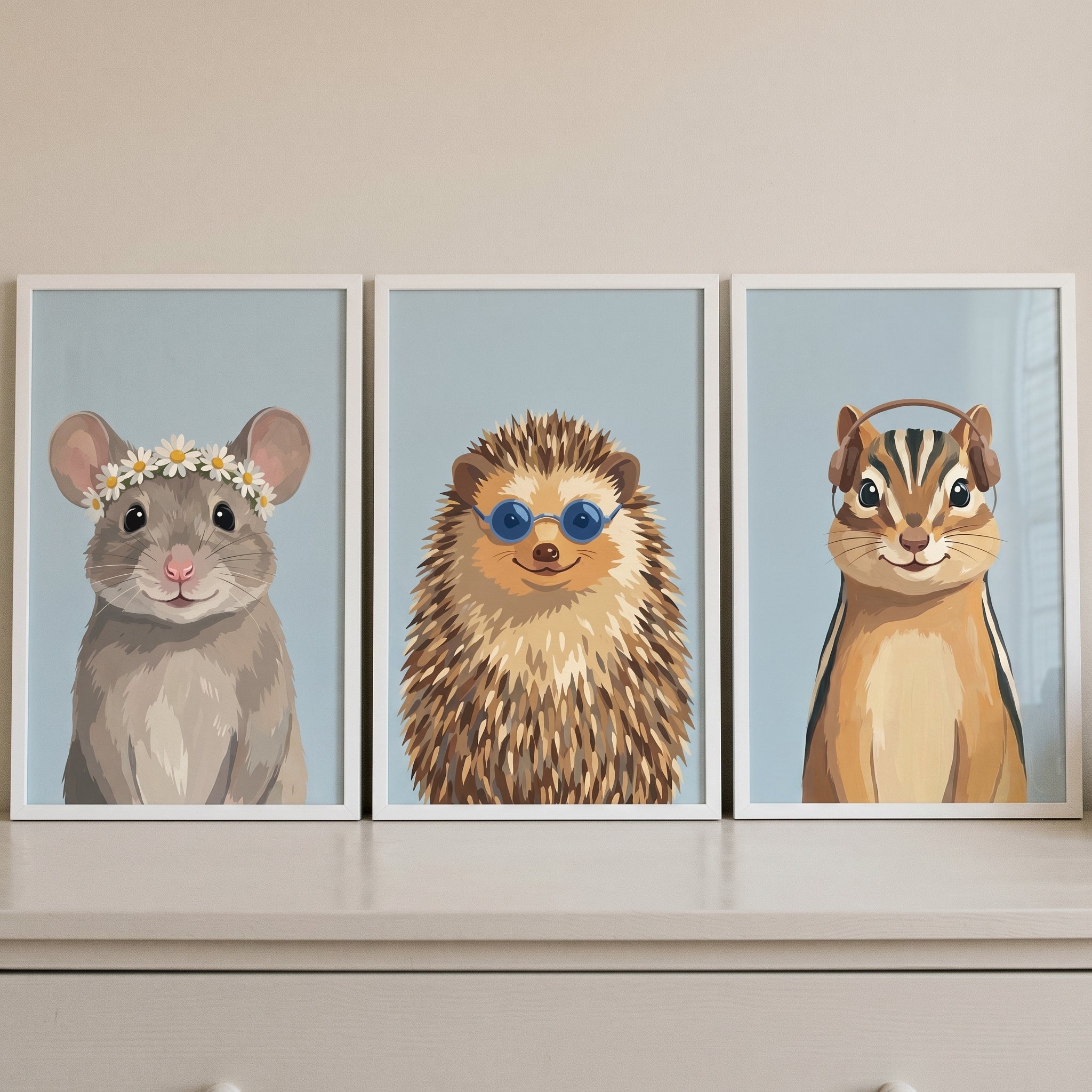 Whimsical Accessory Woodland Animal Wall Art Set of 3 - Whimsical Forest Trio