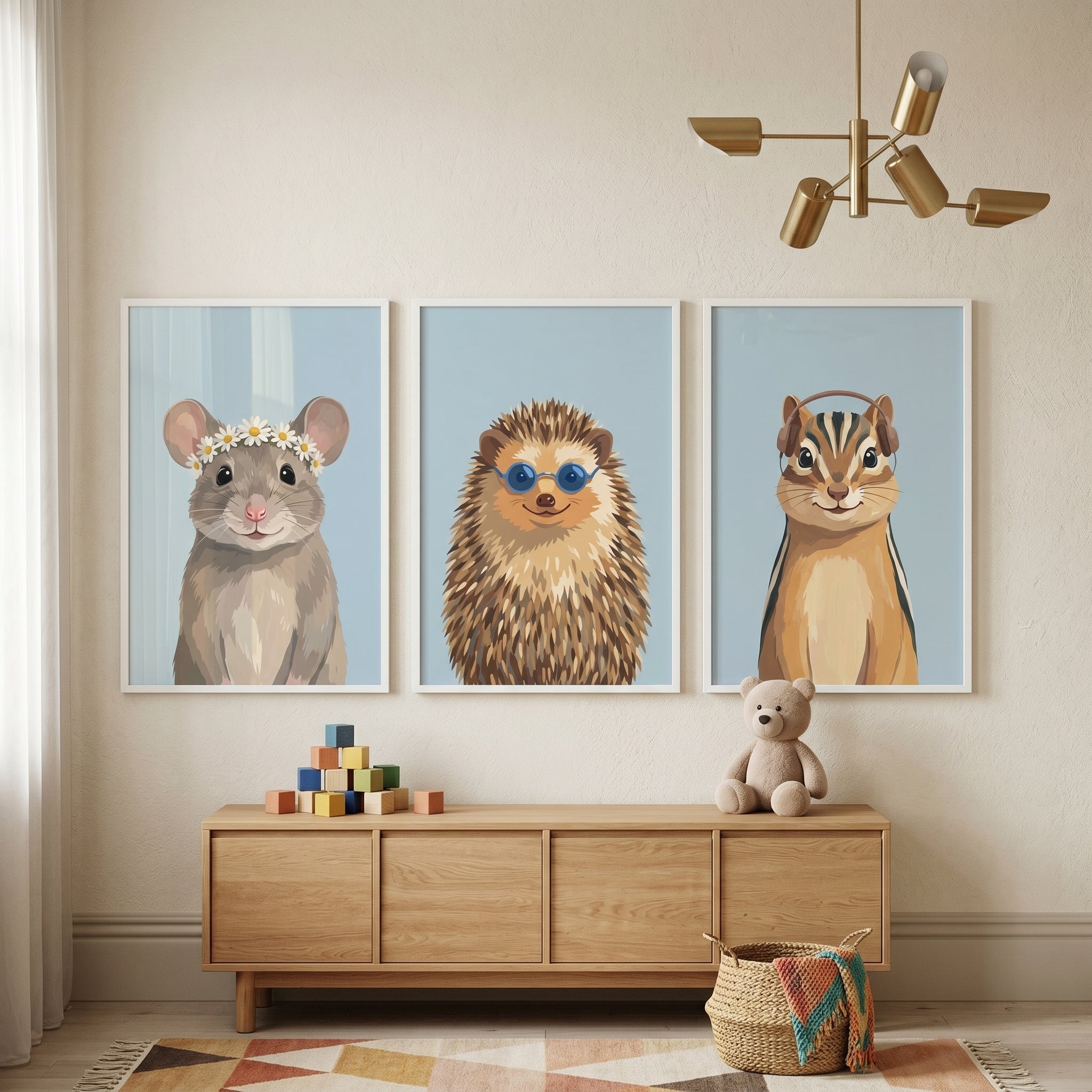 Whimsical Accessory Woodland Animal Wall Art Set of 3 - Whimsical Forest Trio