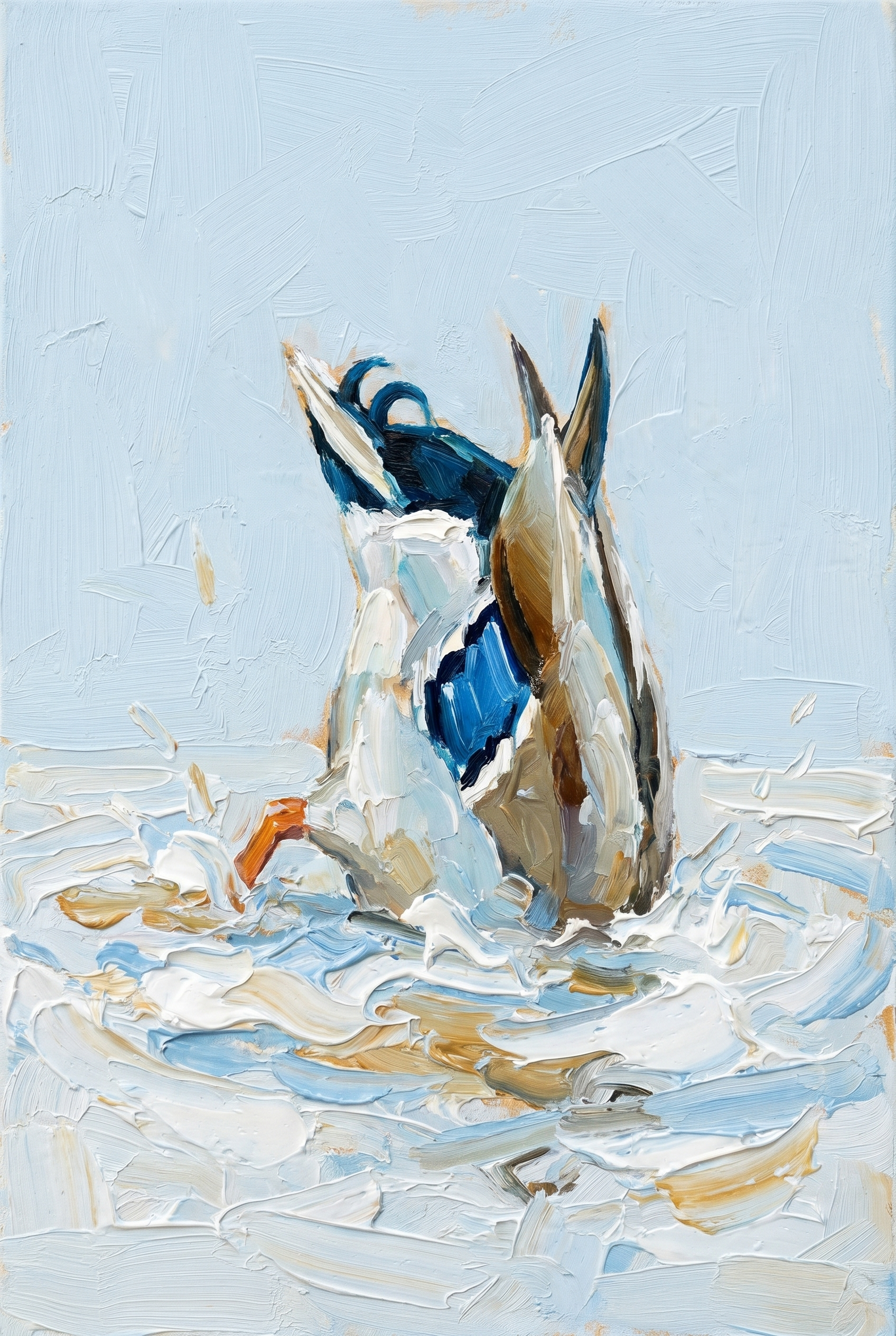 Whimsical Bottoms Up Duck Wall Art - Bottoms Up