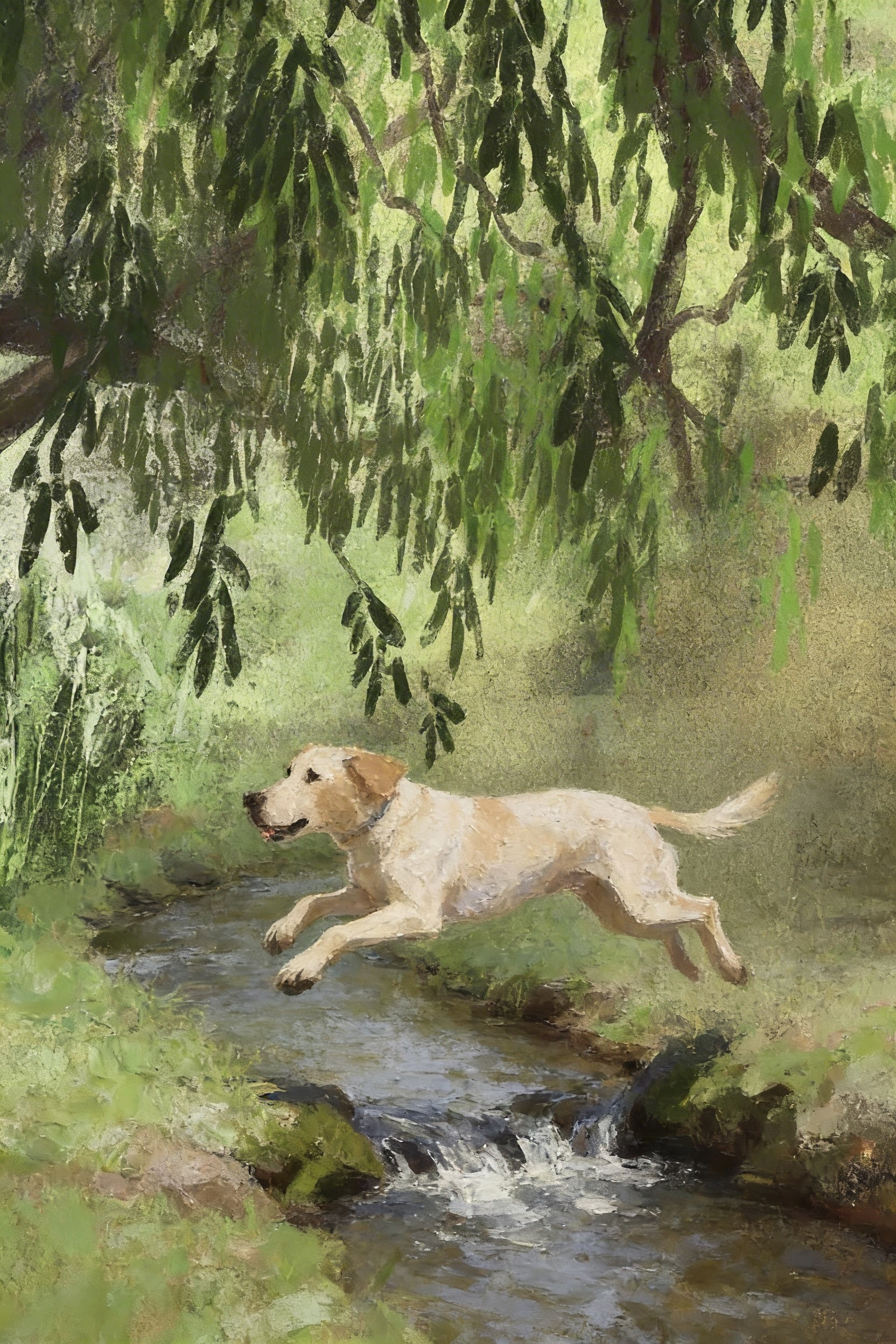 Willow Tree Jumping Lab Wall Art - The Golden Leap