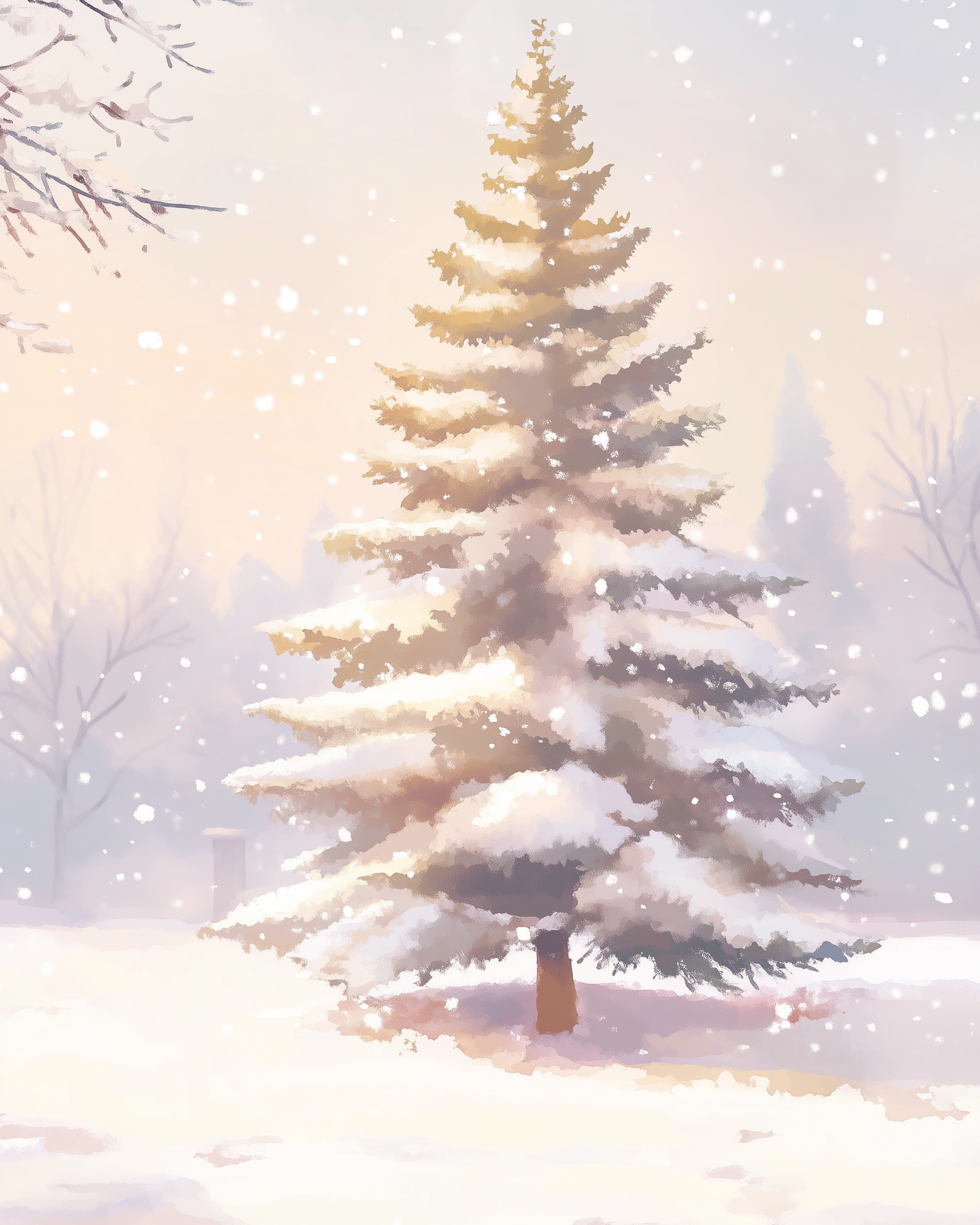 Winter Solace - Winter Wall Art for Living Room, Bedroom or Office