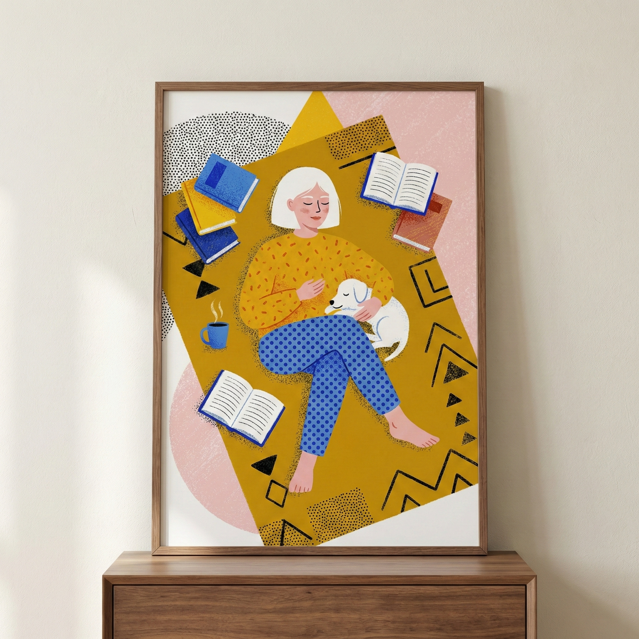 Woman Reading Cozy Home Wall Art - Cozy Reading Time