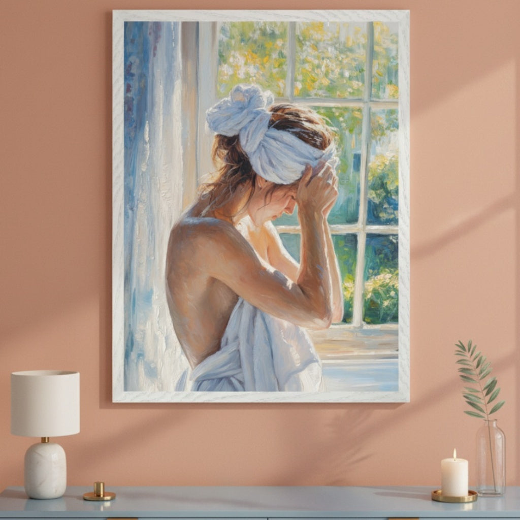 Dreamy Dawn - Woman Framed Wall Art for Living Room, Bedroom or Office