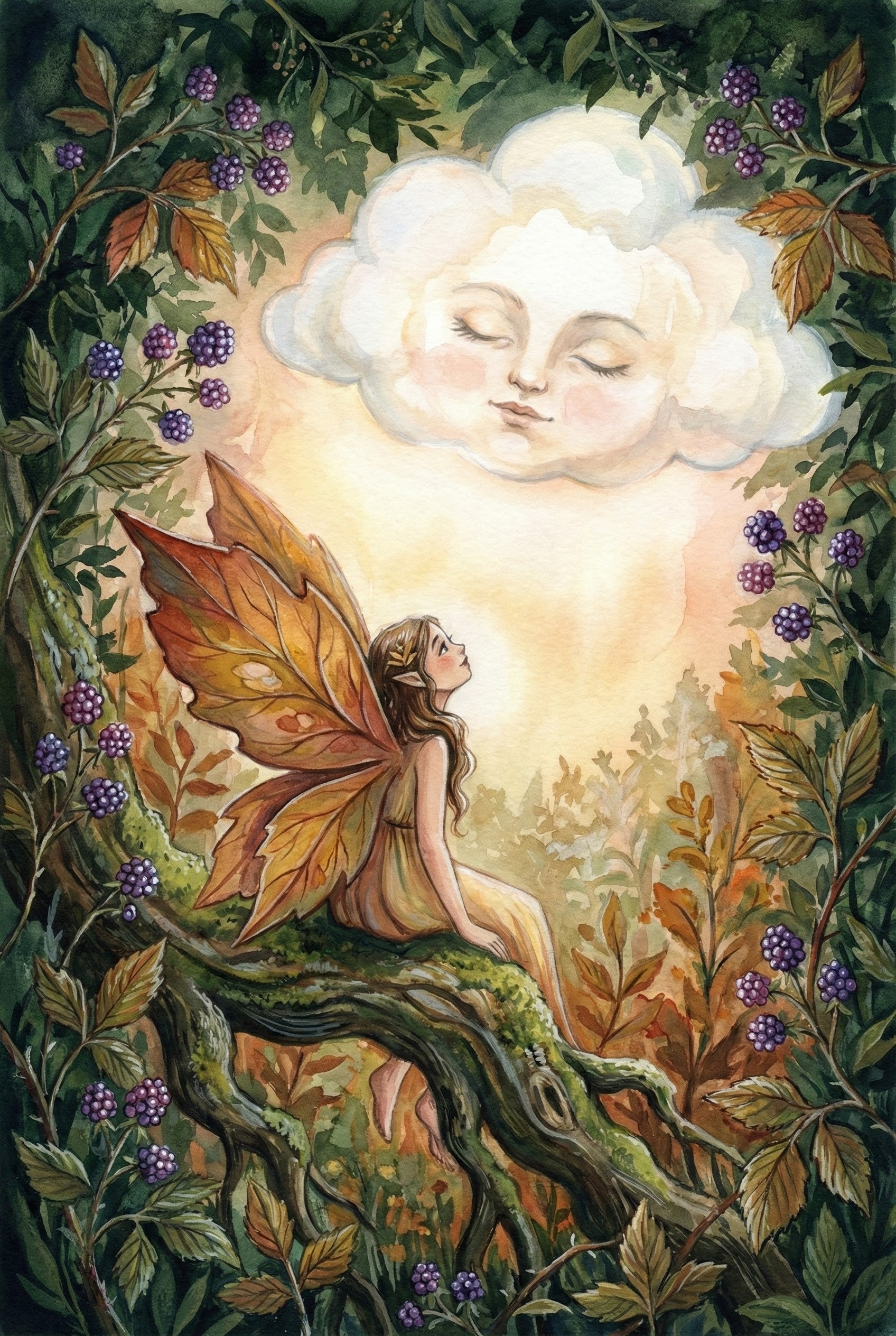 Dream Cloud Gazer - Fairy Framed Wall Art for Nursery, Playroom or Kids Bedrooms