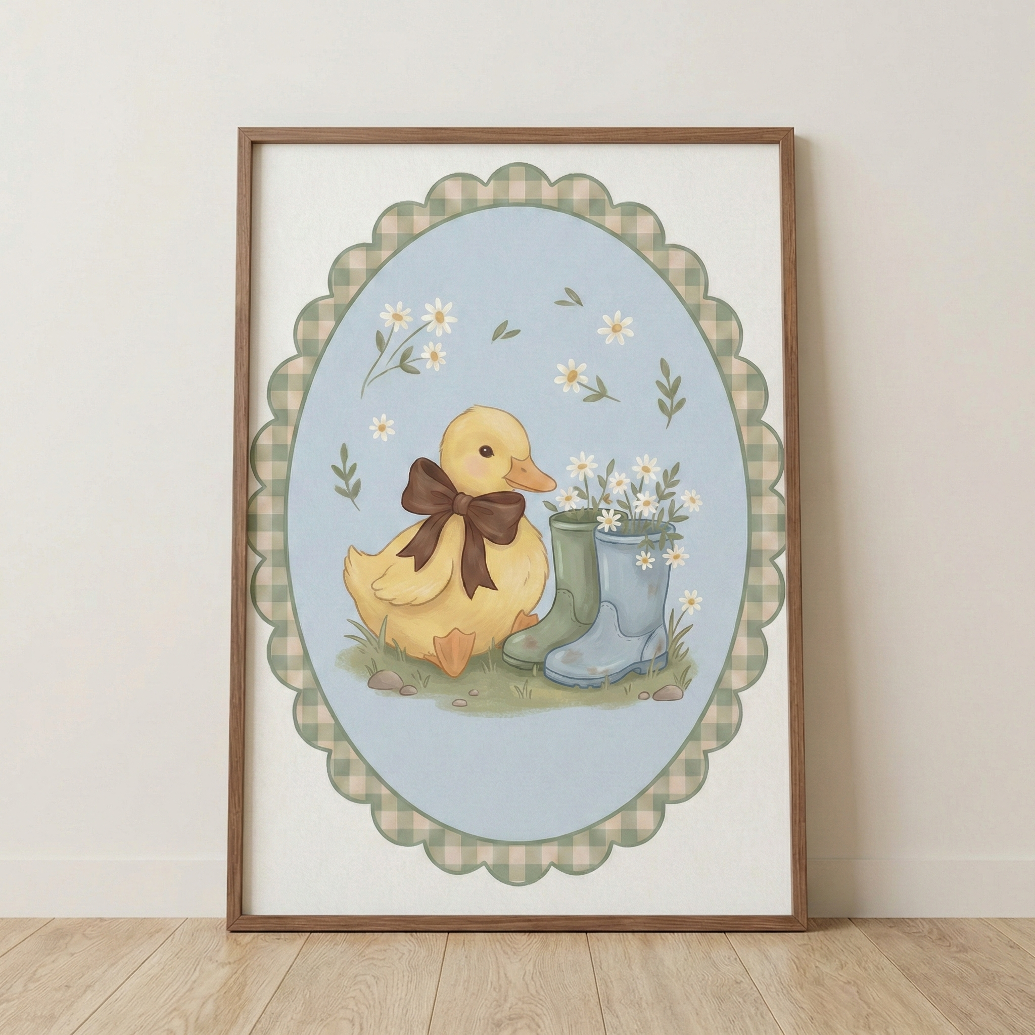 Yellow Duckling Artwork - Sweet Garden Duckling
