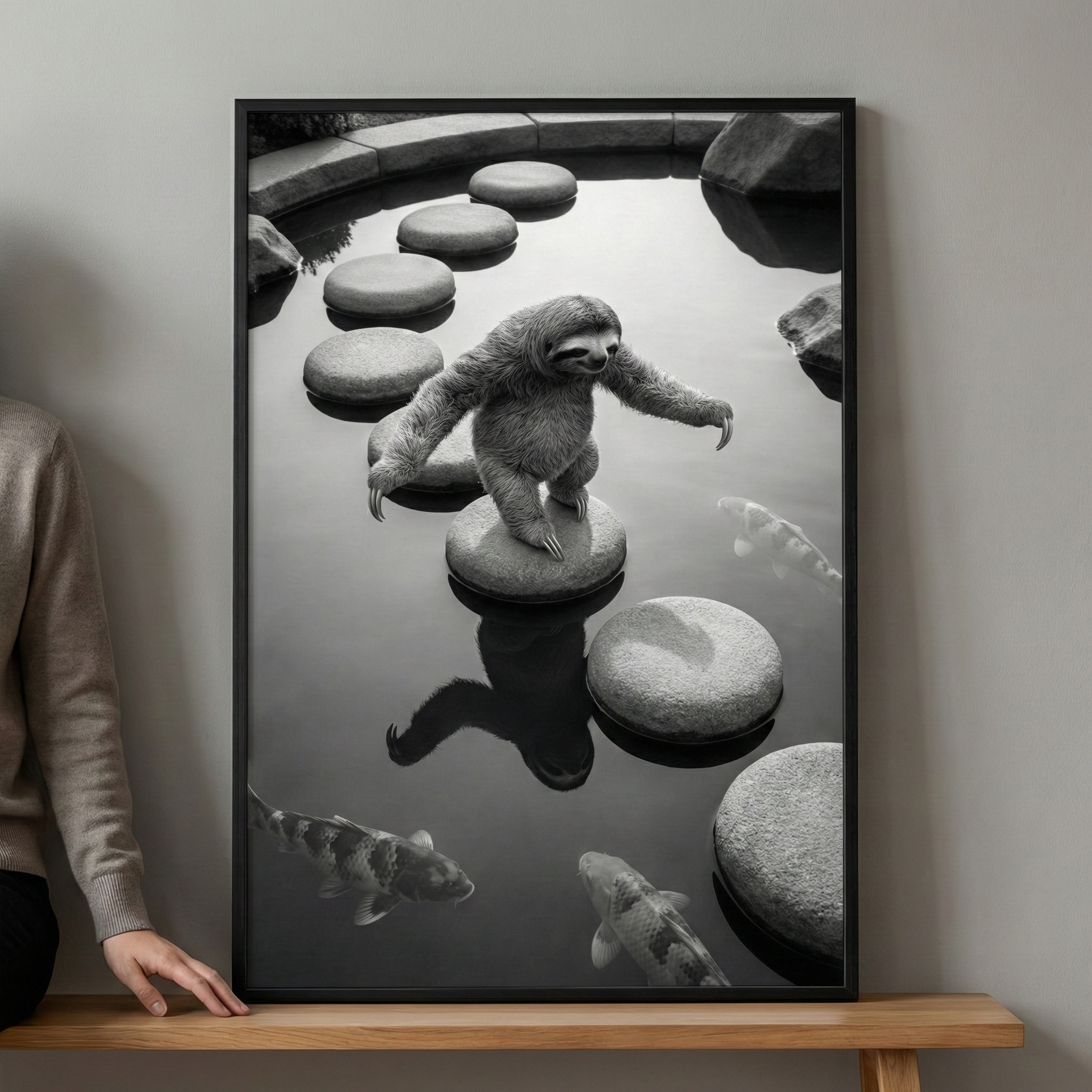 Zen Sloth Wall Art - Zen Sloth Balance
