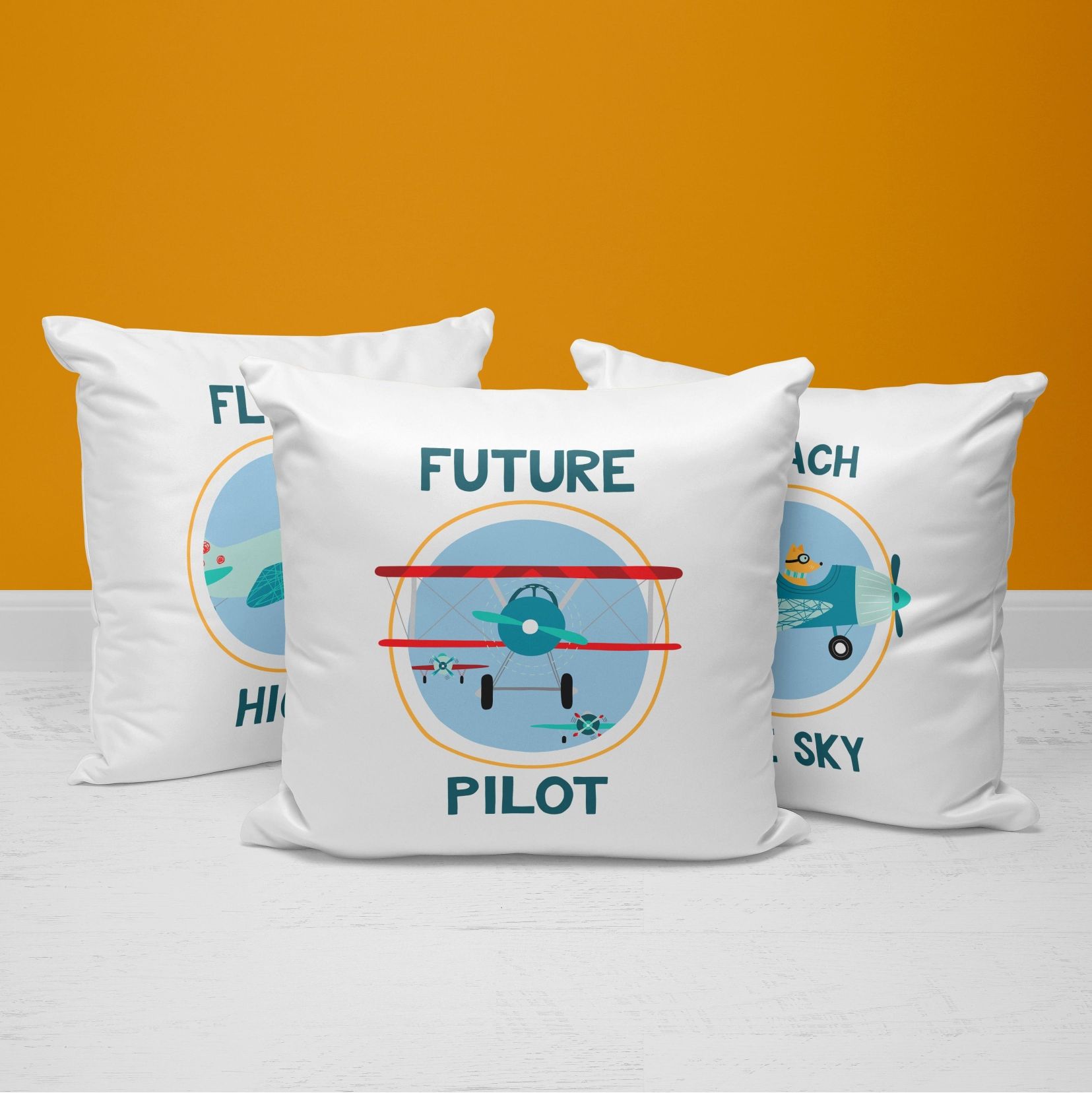 Airplane top decorative pillow