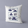 Car Throw Pillows | Set of 3 |  Ready, Set, Go! | For Nurseries & Kid's Rooms