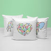 Elephant Throw Pillows | Set of 3 | Colorful Elephants | For Nurseries & Kid's Rooms
