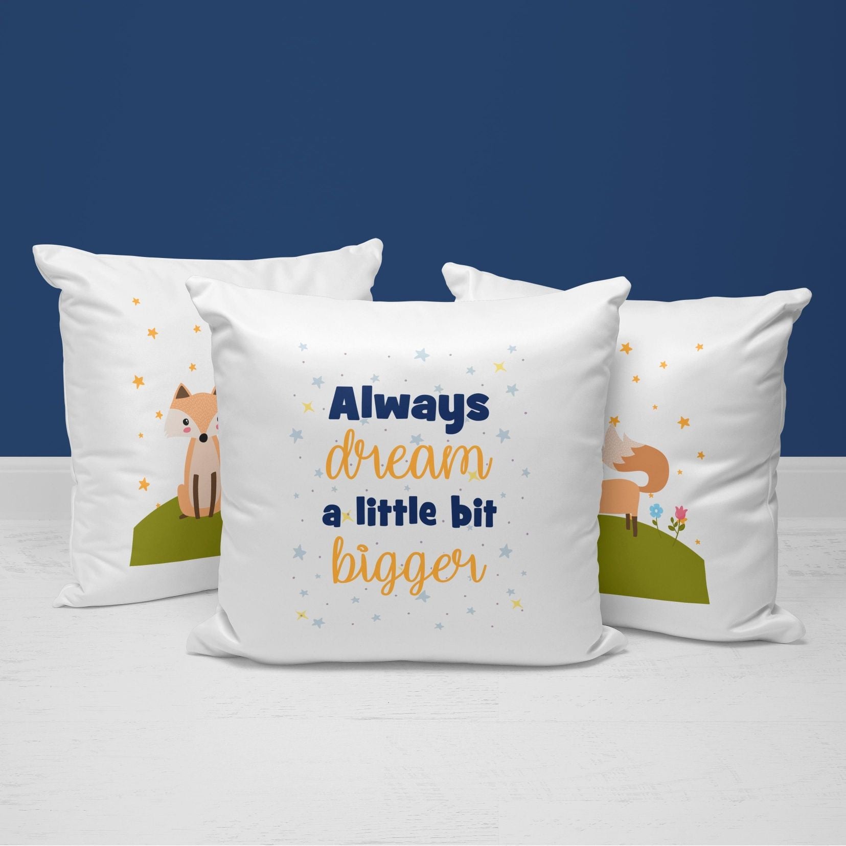 Fox Throw Pillows | Set of 3 | Collection: Gone in the Wild | For Nurseries & Kid's Rooms