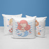 Mermaid Throw Pillows | Set of 3 | Collection: Beach Life | For Nurseries & Kid's Rooms