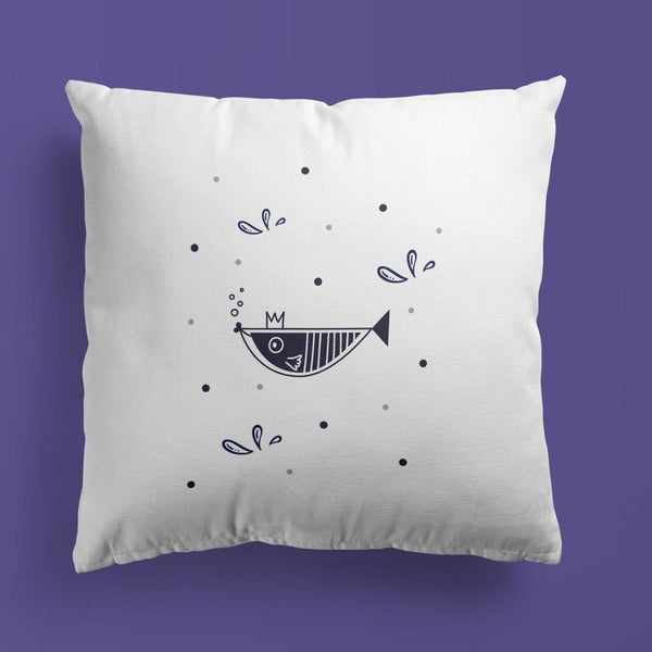 Whale Throw Pillows | Set of 3 | Collection: Go with the Flow | For Nurseries & Kid's Rooms
