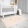 Personalized Flower Area Rug for Nurseries and Kid's Rooms - Rosy Buds
