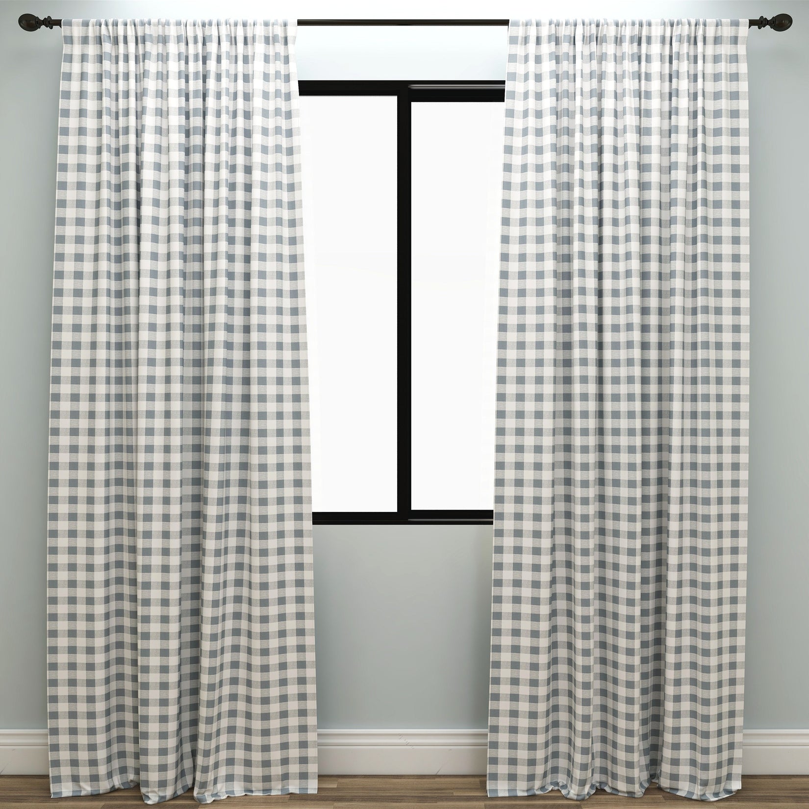 Anderson Gunmetal Twill Kids Curtains