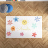 Personalized Floral Area Rug for Nurseries and Kid's Rooms - Ready to Bloom