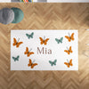 Personalized Butterfly Area Rug for Nurseries and Kid's Rooms - Field of Beauty