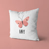 Personalized Butterfly Throw Pillows | Set of 2 | Collection: Field of Beauty | For Nurseries & Kid's Rooms