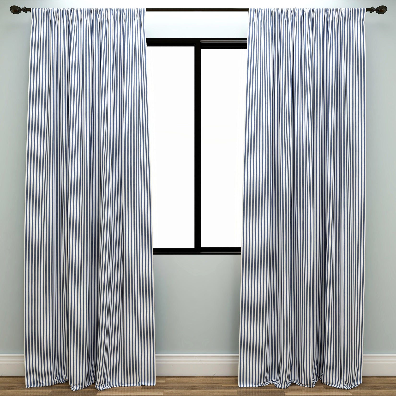 Basic Stripe Premier Navy Kids Curtains