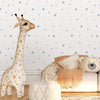Peel and Stick or Traditional Wallpaper - Blue Hearts