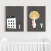 Bear Wall Art | Set of 2 |  Catch Me Not | For Nurseries & Kid's Rooms