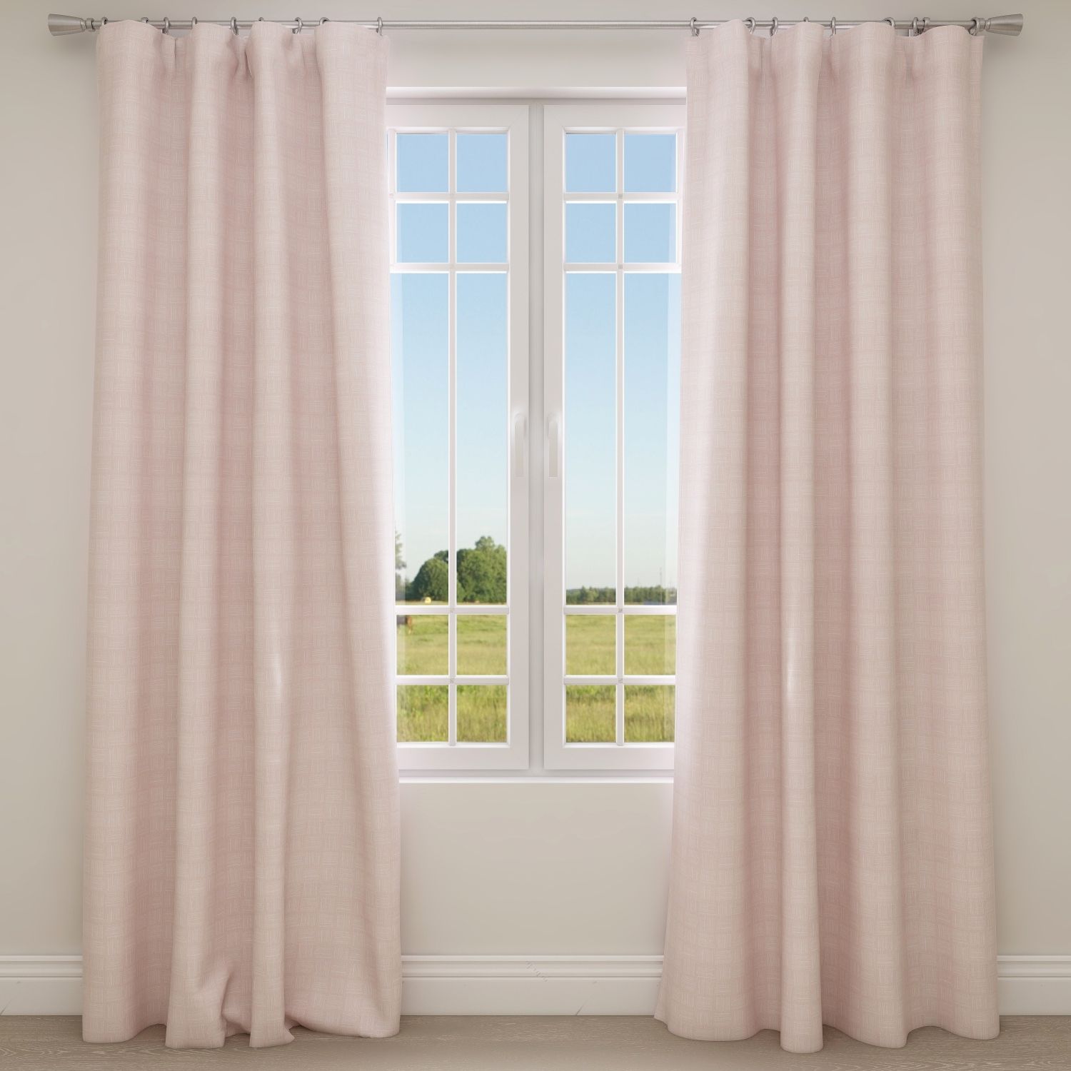 Brave Blush Slub Canvas Kids Curtains