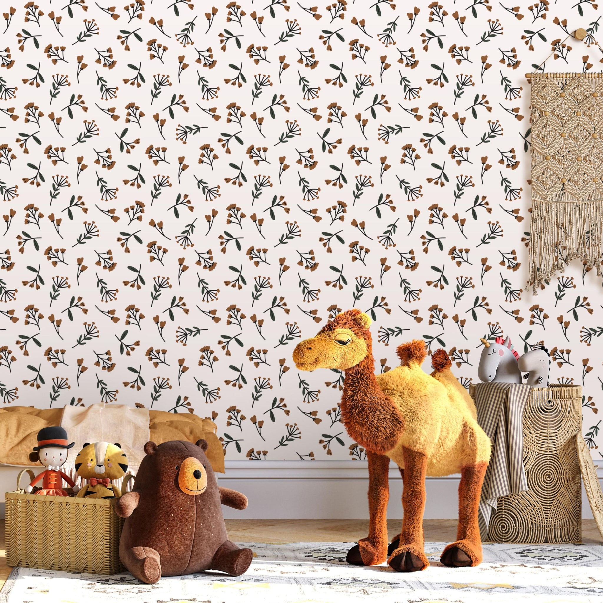 Peel & Stick or Traditional Wallpaper - Bulby Blossoms
