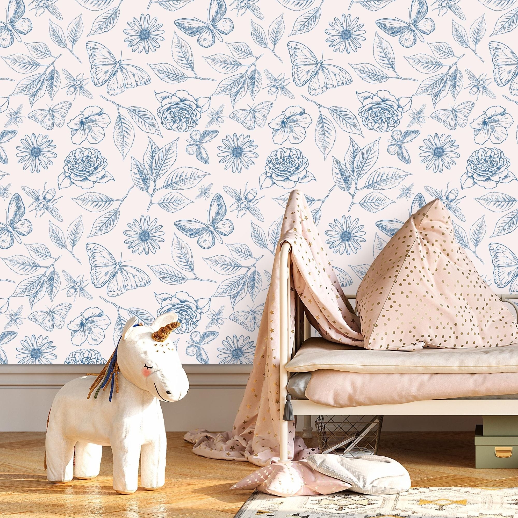 Butterfly Peel and Stick Wallpaper - Butterfly's Home