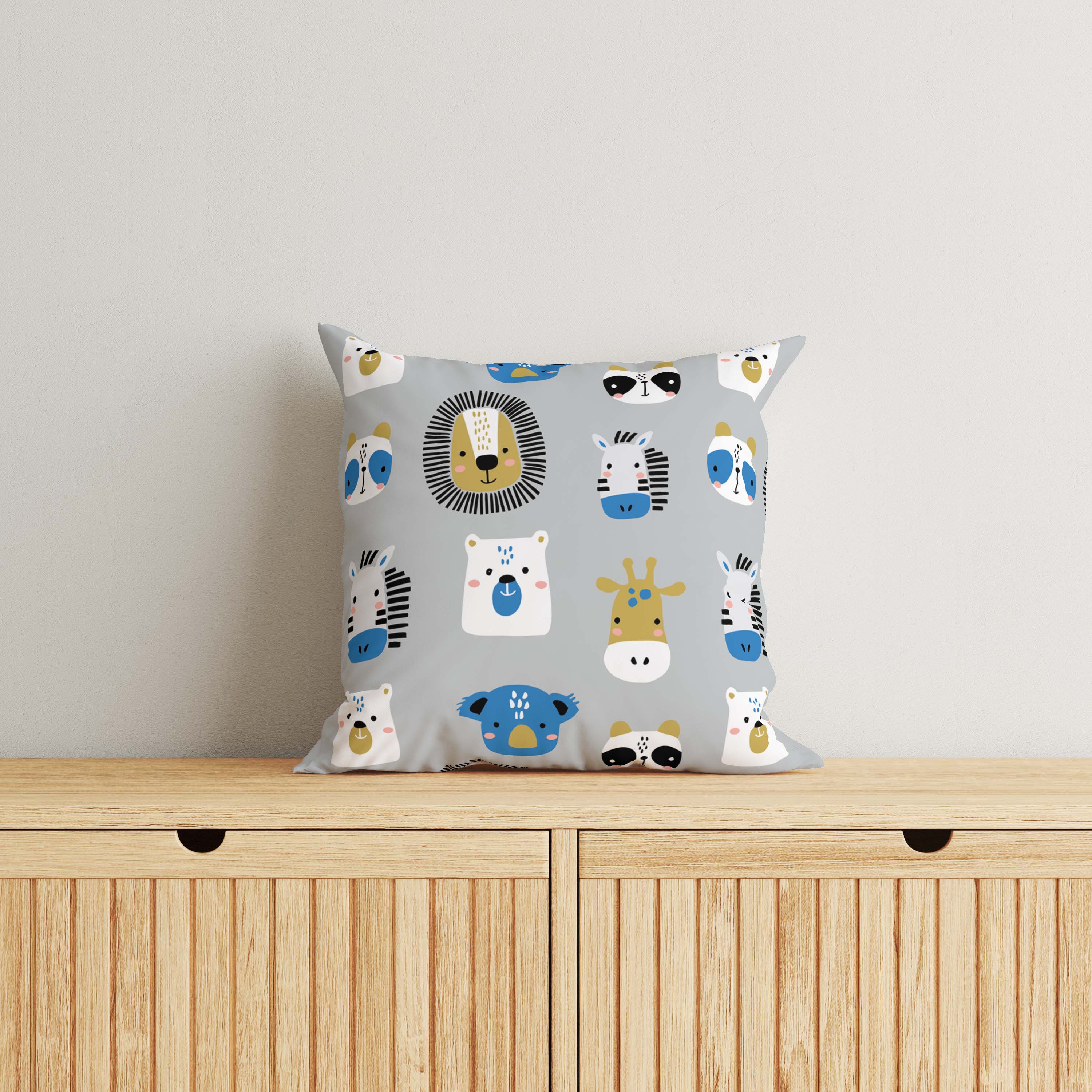 Zoo Kids & Nursery Throw Pillow - Wild and Free