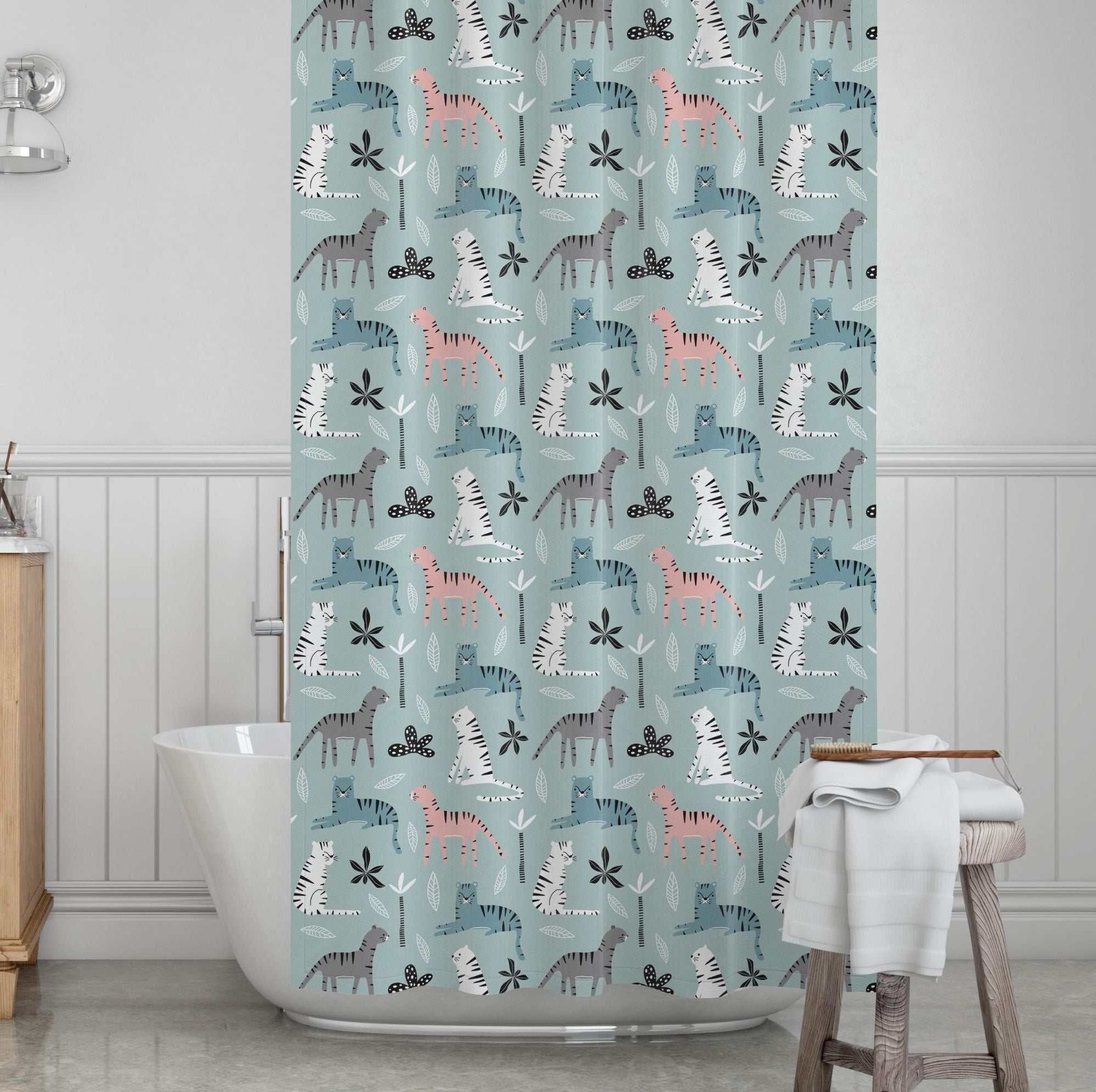 Tiger Kids' Shower Curtains - Big Catty-Tude