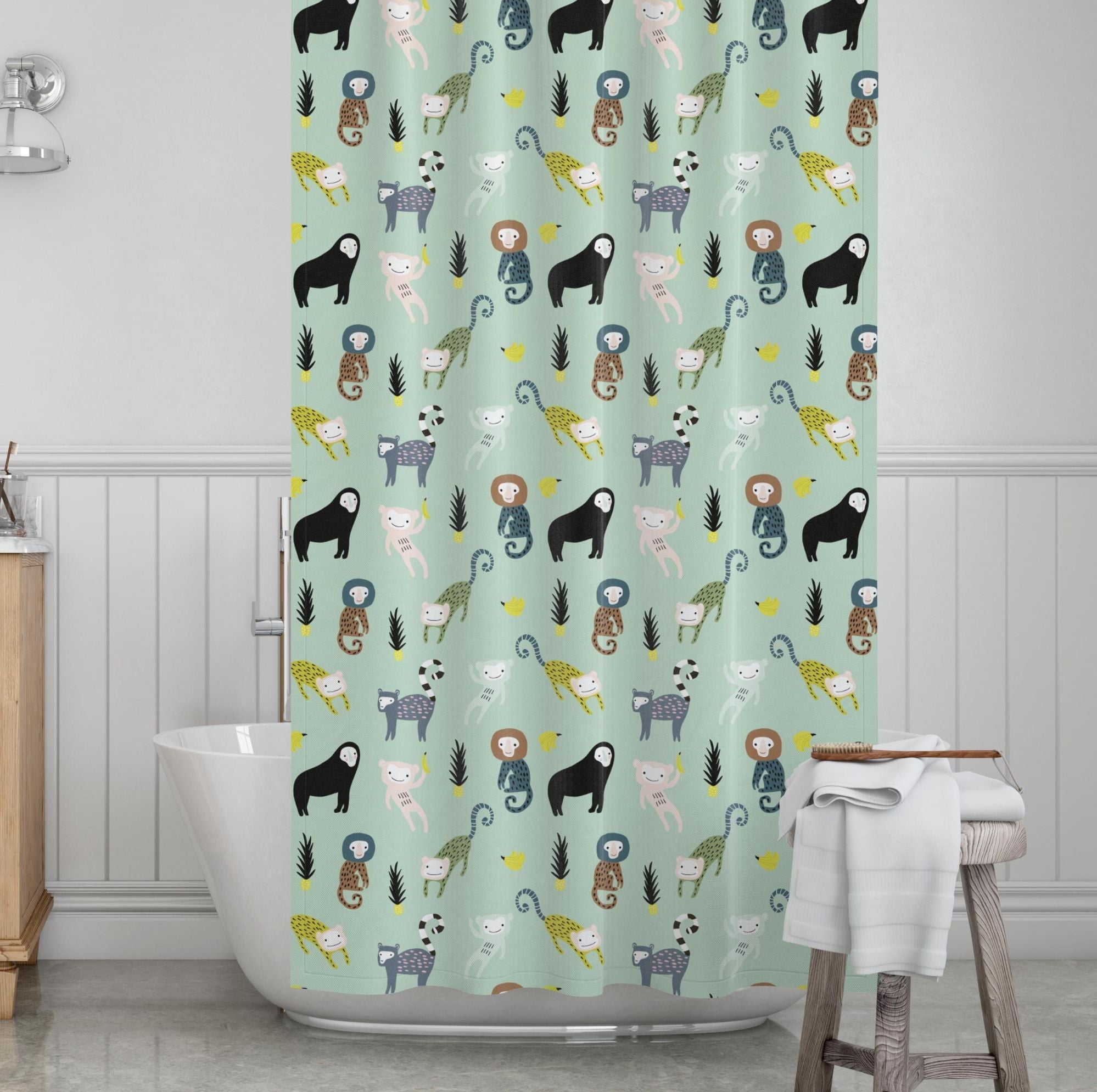 Monkeys Kids' Shower Curtains - Monkey Business