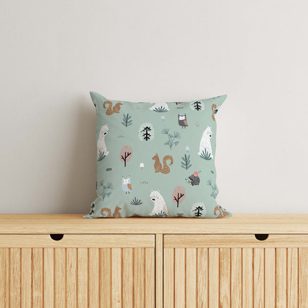 Forest Kids & Nursery Throw Pillow - Charming Forest