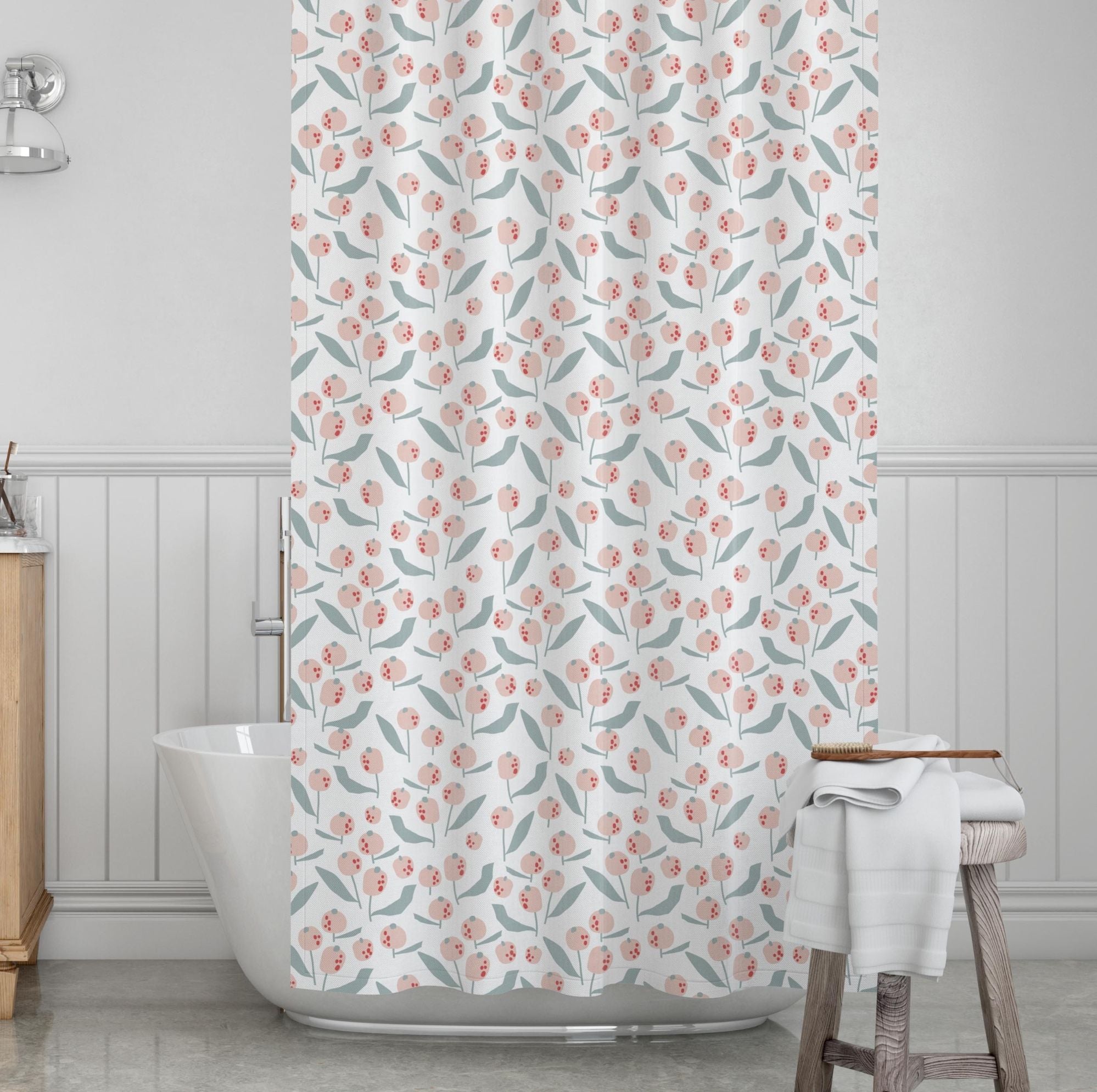 Floral Kids' Shower Curtains - Flower Bed