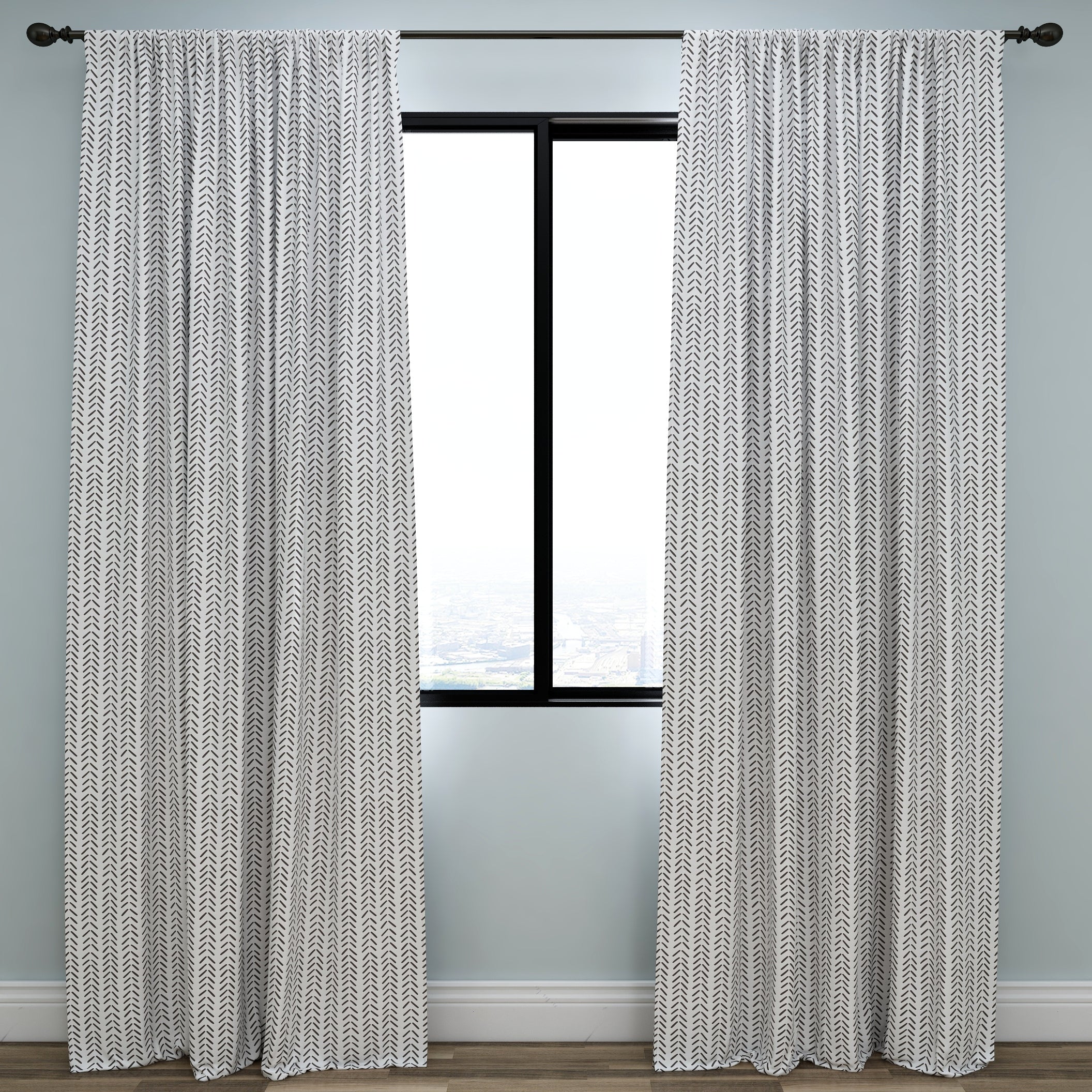 Boho Kids & Nursery Blackout Curtains - Dainty Herringbone