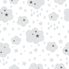 Cloud & Stars Kids & Nursery Blackout Curtains - Glitters and Clouds