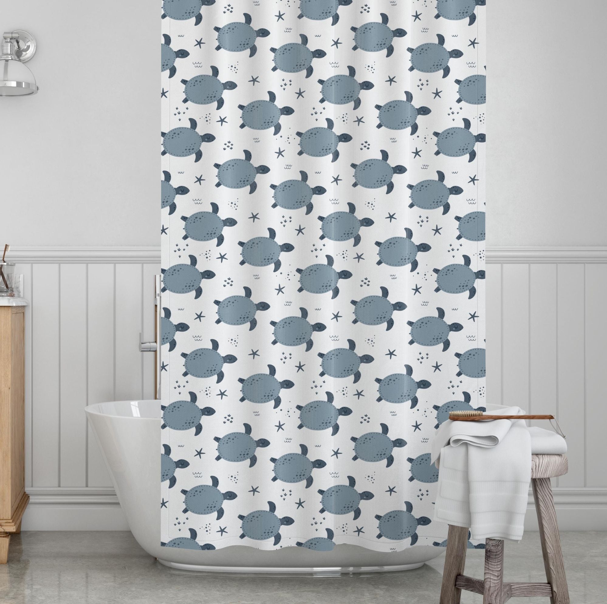 Sea Turtle Kids' Shower Curtains - Life In A Shell
