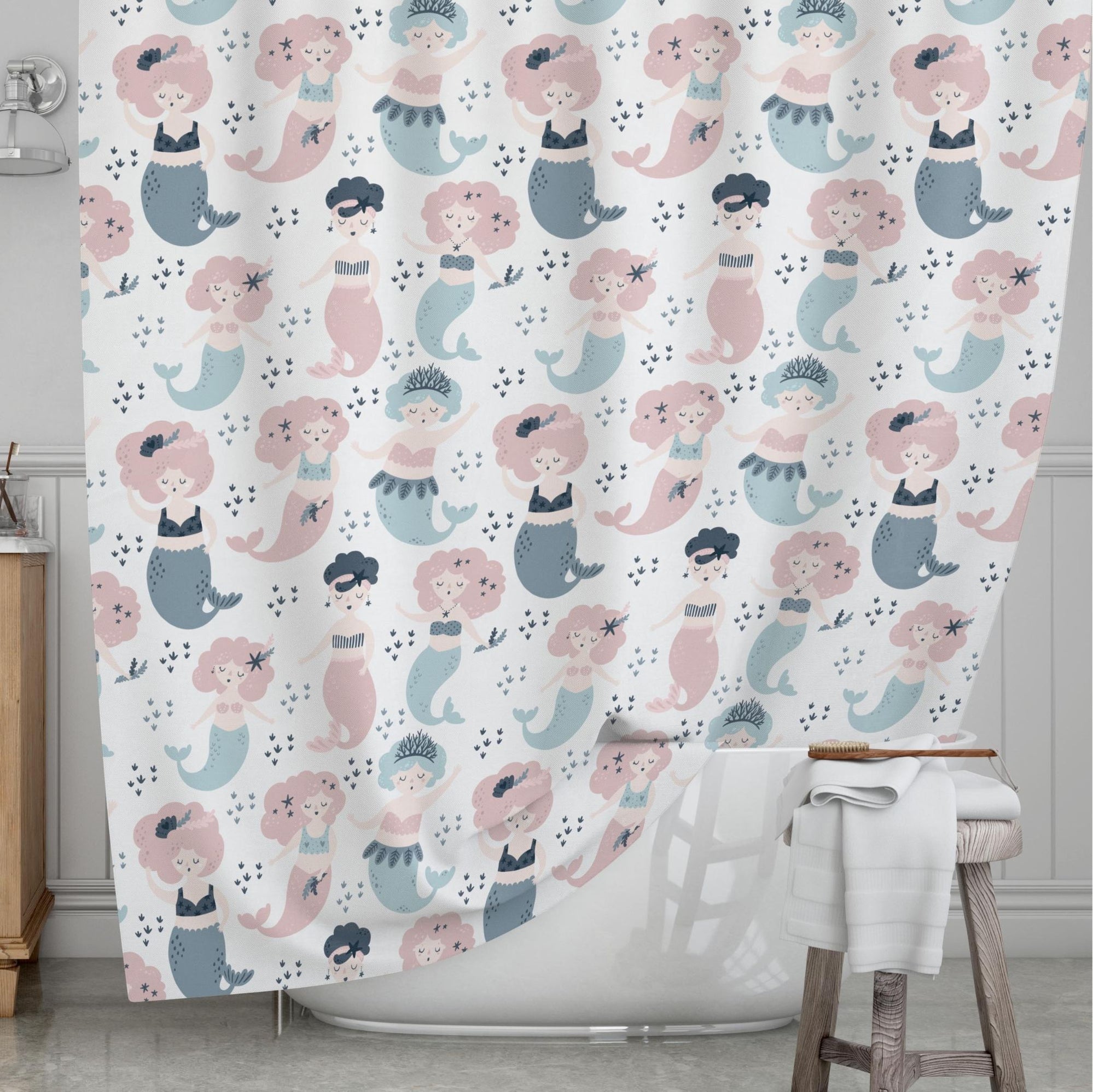 Mermaids Kids' Shower Curtains - Little Mermaids