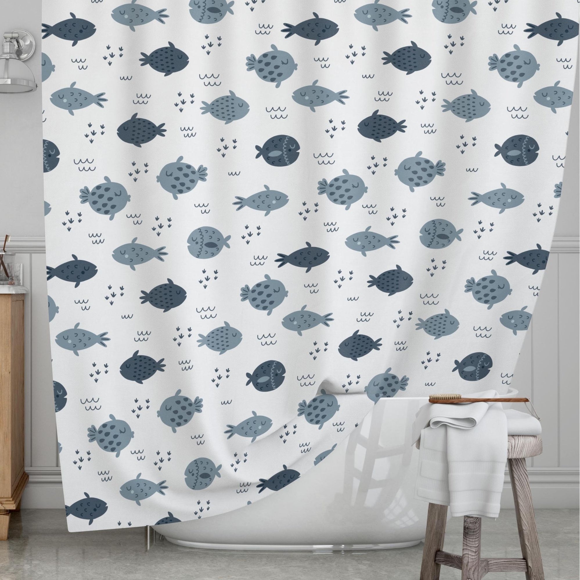 Fish Kids' Shower Curtains - Fintastic