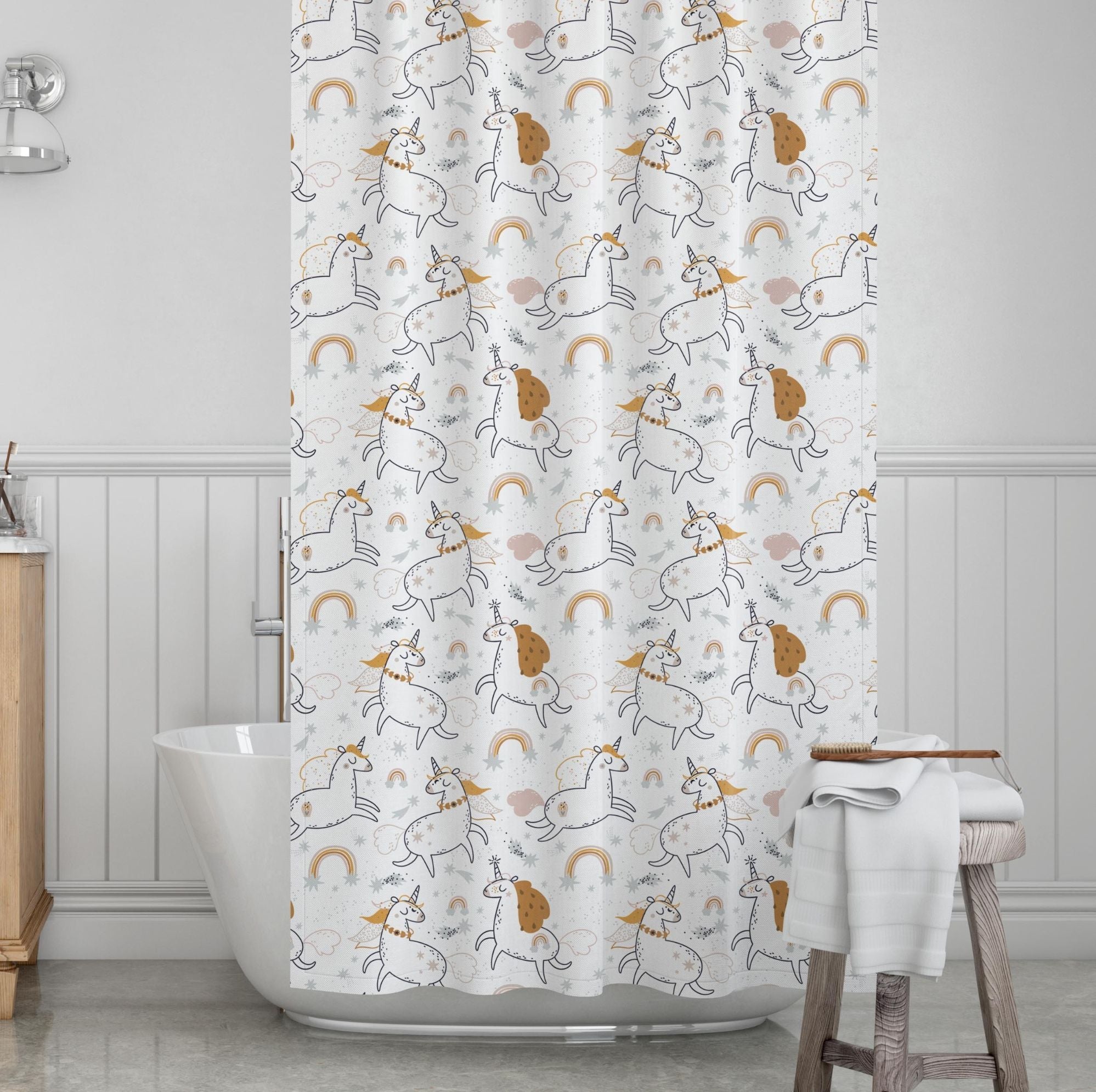 Unicorn Kids' Shower Curtains - Unicorn Club