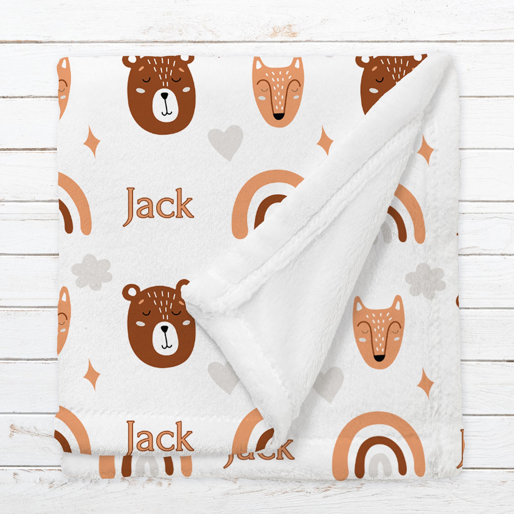 Personalized Woodland Blanket for Babies Toddlers and Kids Wild One