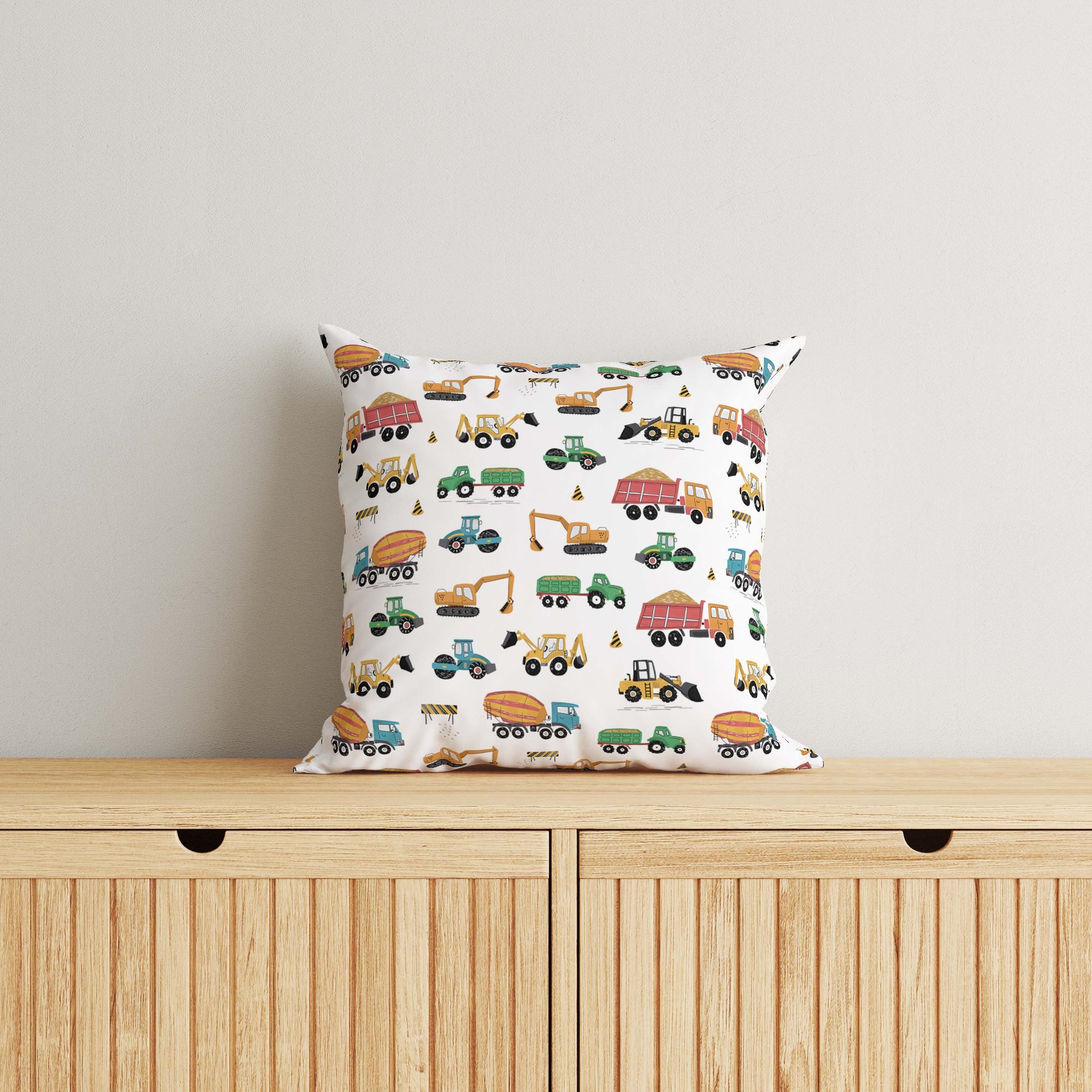 Constructions Kids & Nursery Throw Pillow - Build Your Dreams