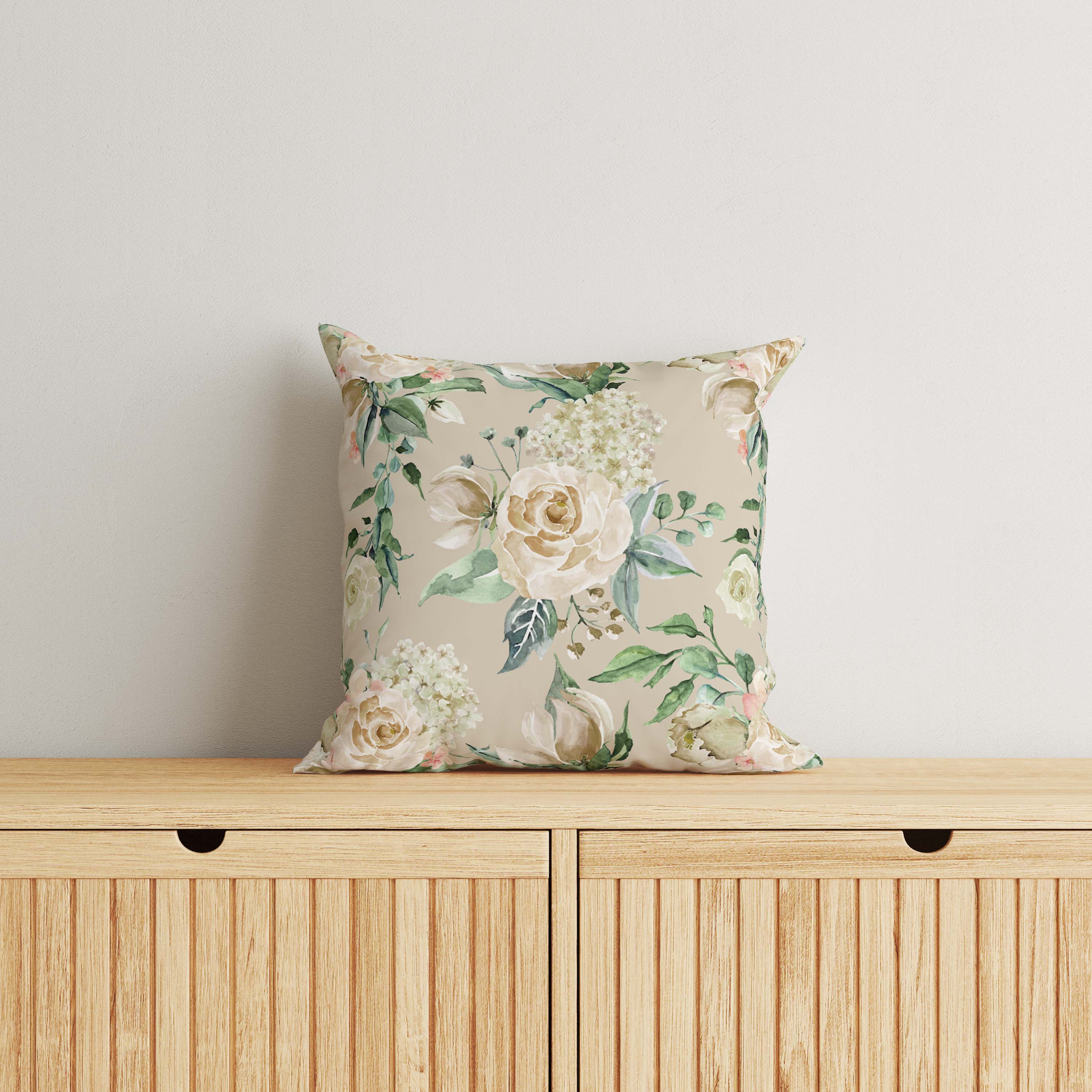 Floral Kids & Nursery Throw Pillow - As Fair as Roses