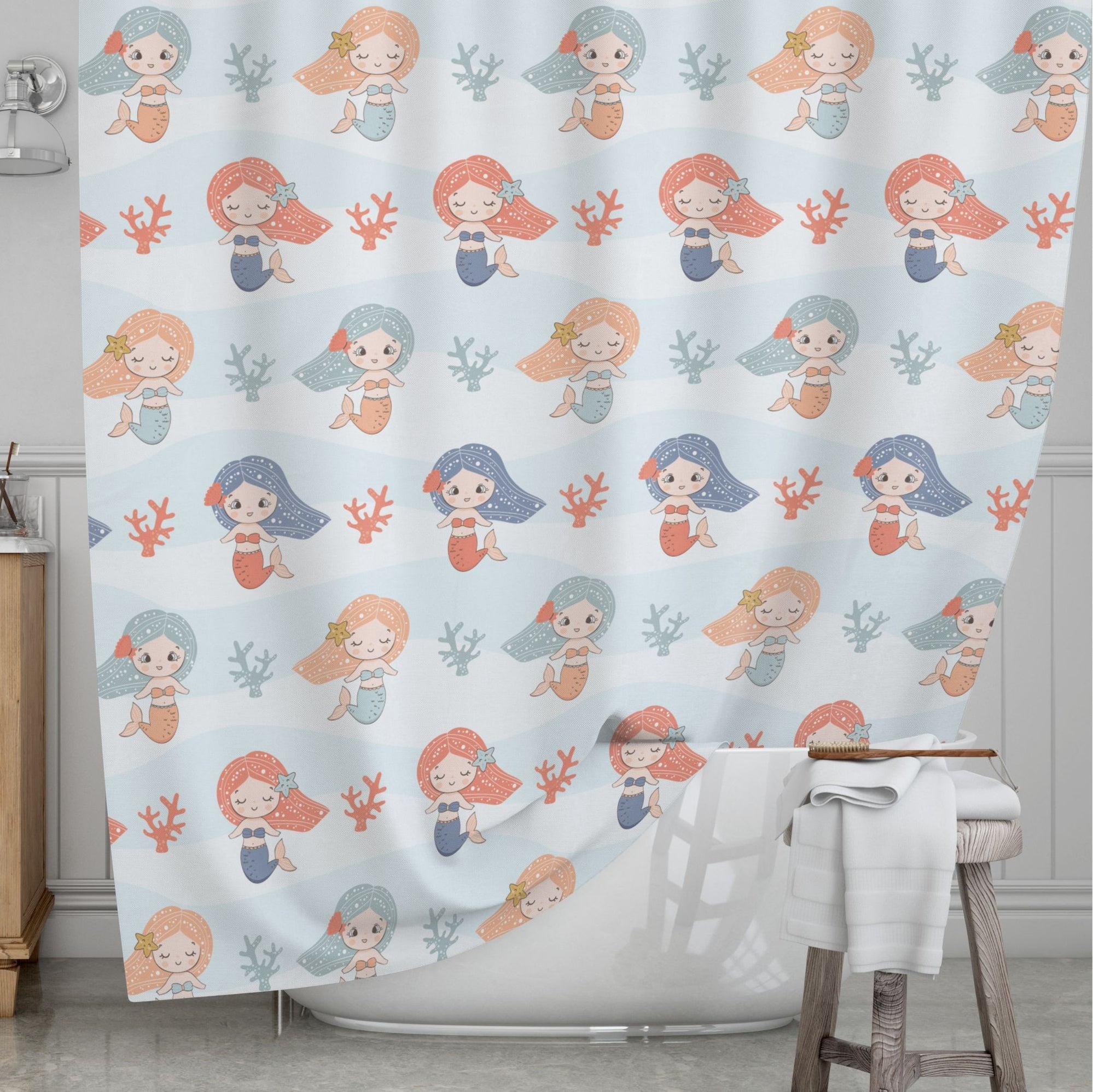 Mermaids Kids' Shower Curtains - Shell We Dance?