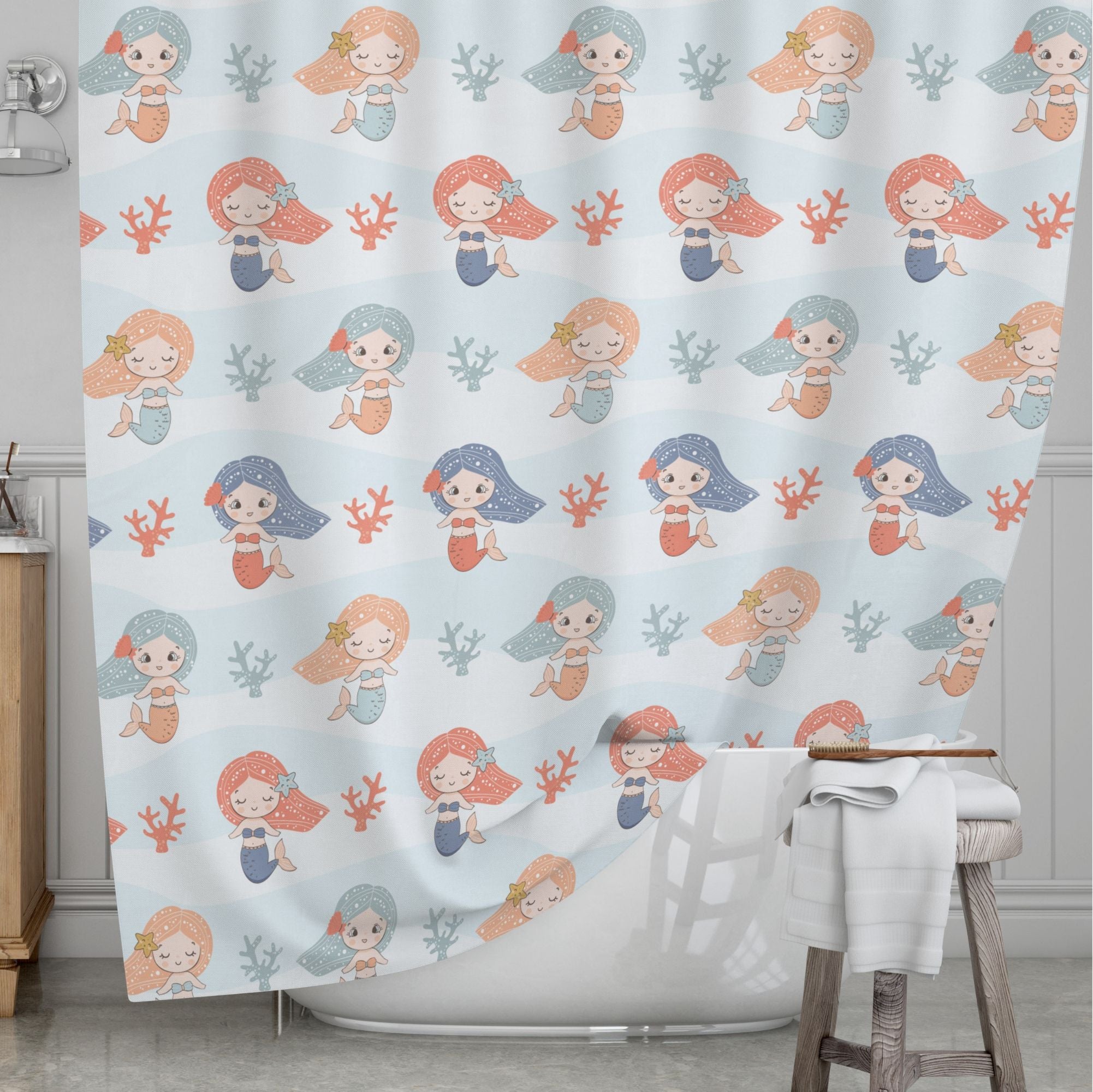 Mermaids Kids' Shower Curtains - Shell We Dance?