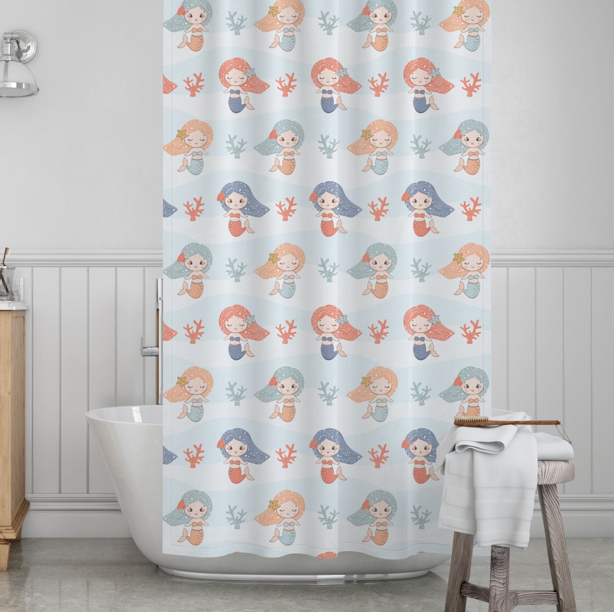 Mermaids Kids' Shower Curtains - Shell We Dance?