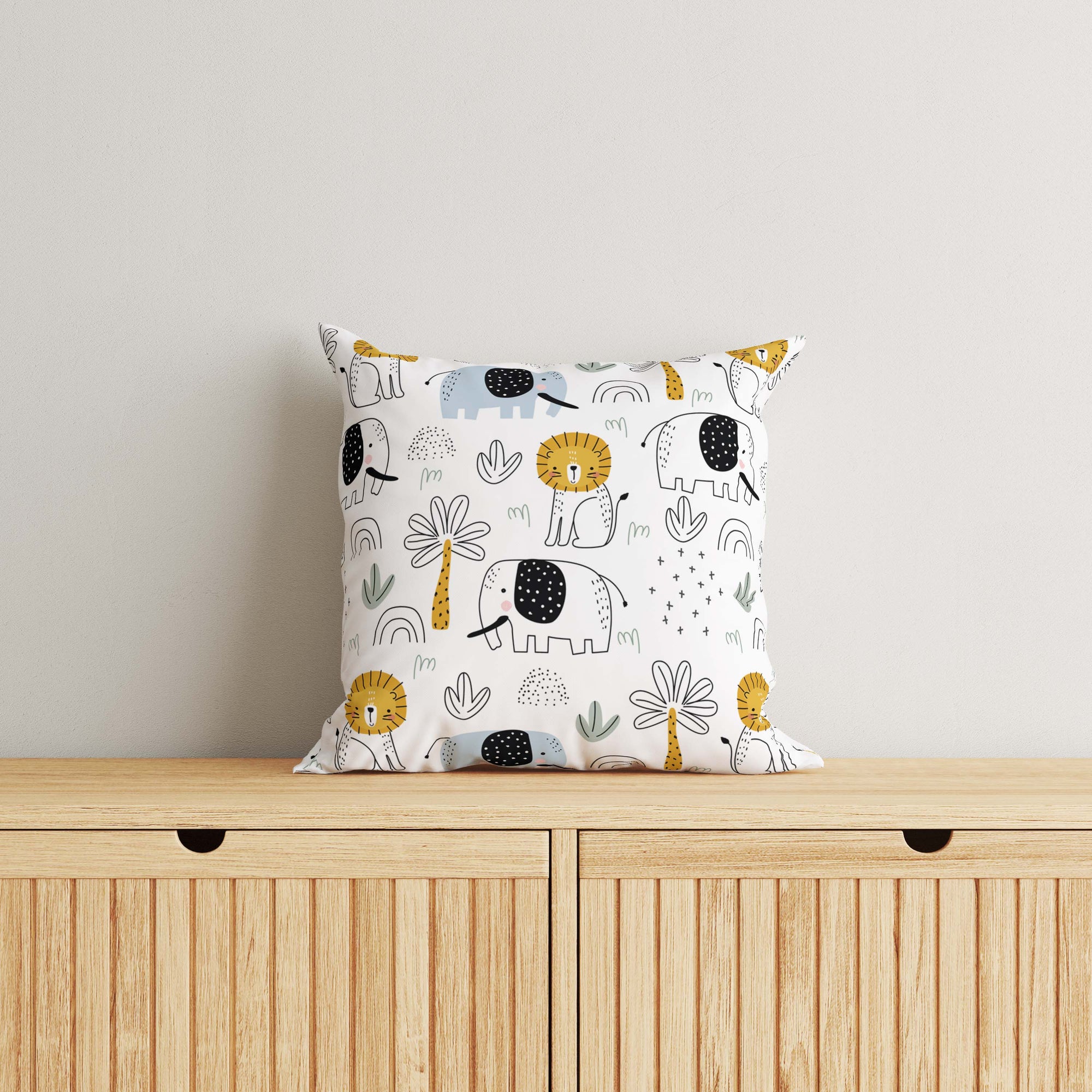 Animals Kids & Nursery Throw Pillow - The Chase