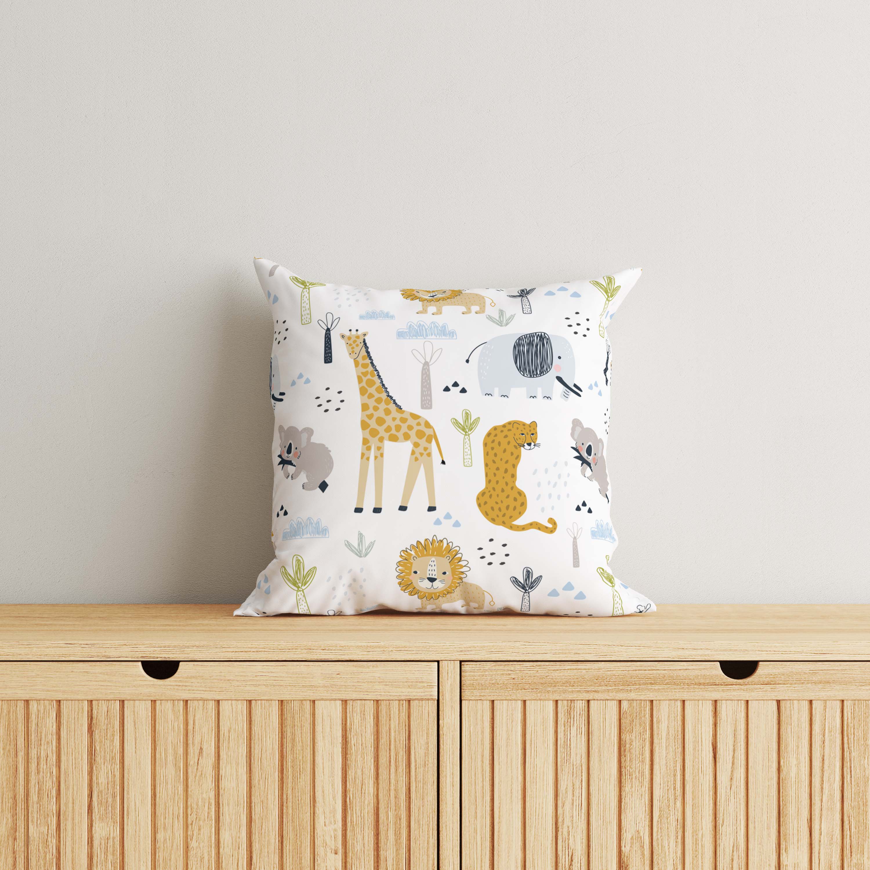 Animals Kids & Nursery Throw Pillow - Living Wild